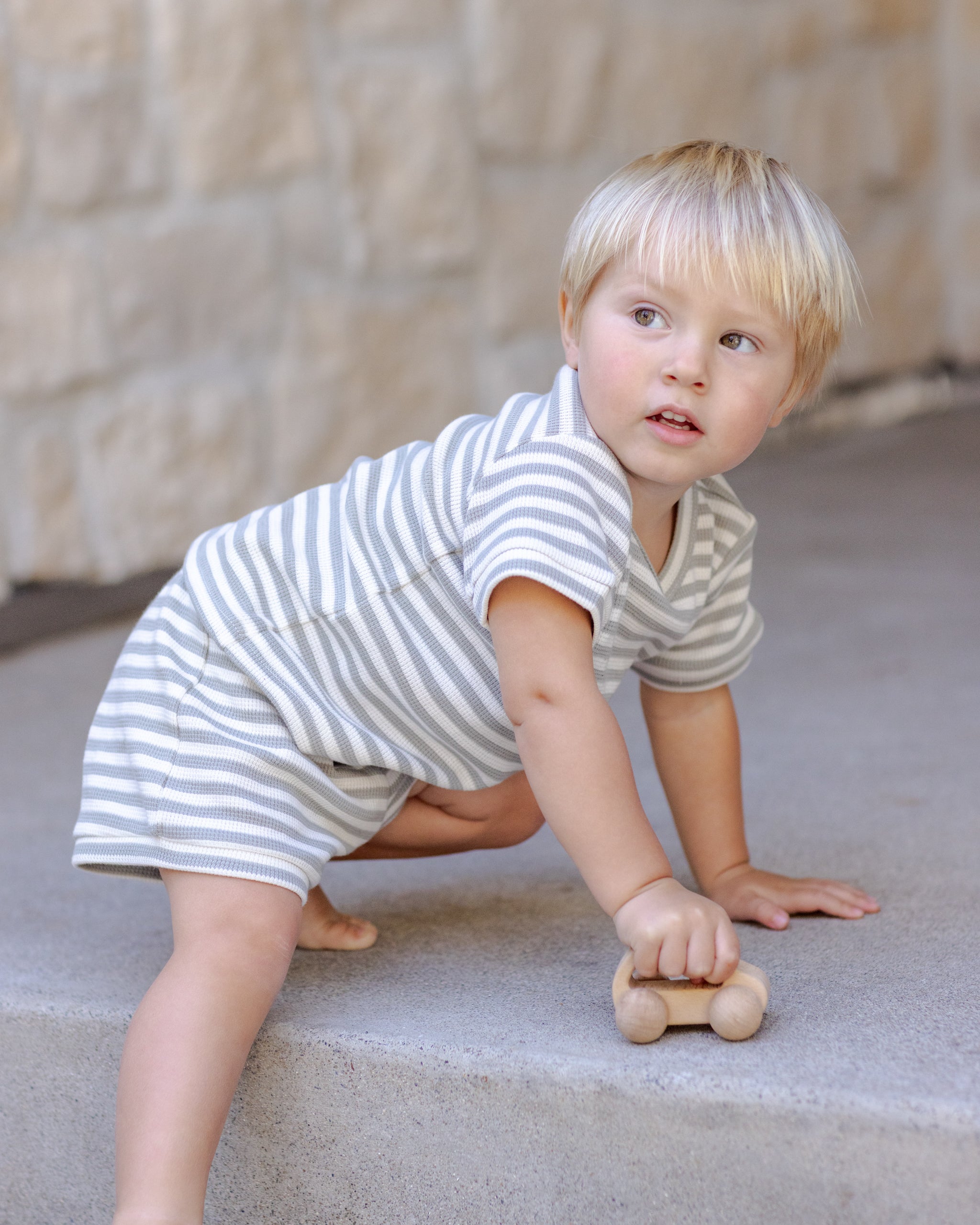 Waffle Shortie Set Sage Stripe - Rylee + Cru | Kids Clothes | Trendy Baby Clothes | Modern Infant Outfits |