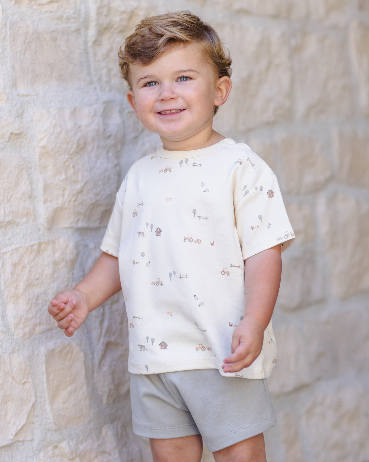 Boxy Tee Farm - Rylee + Cru | Kids Clothes | Trendy Baby Clothes | Modern Infant Outfits |