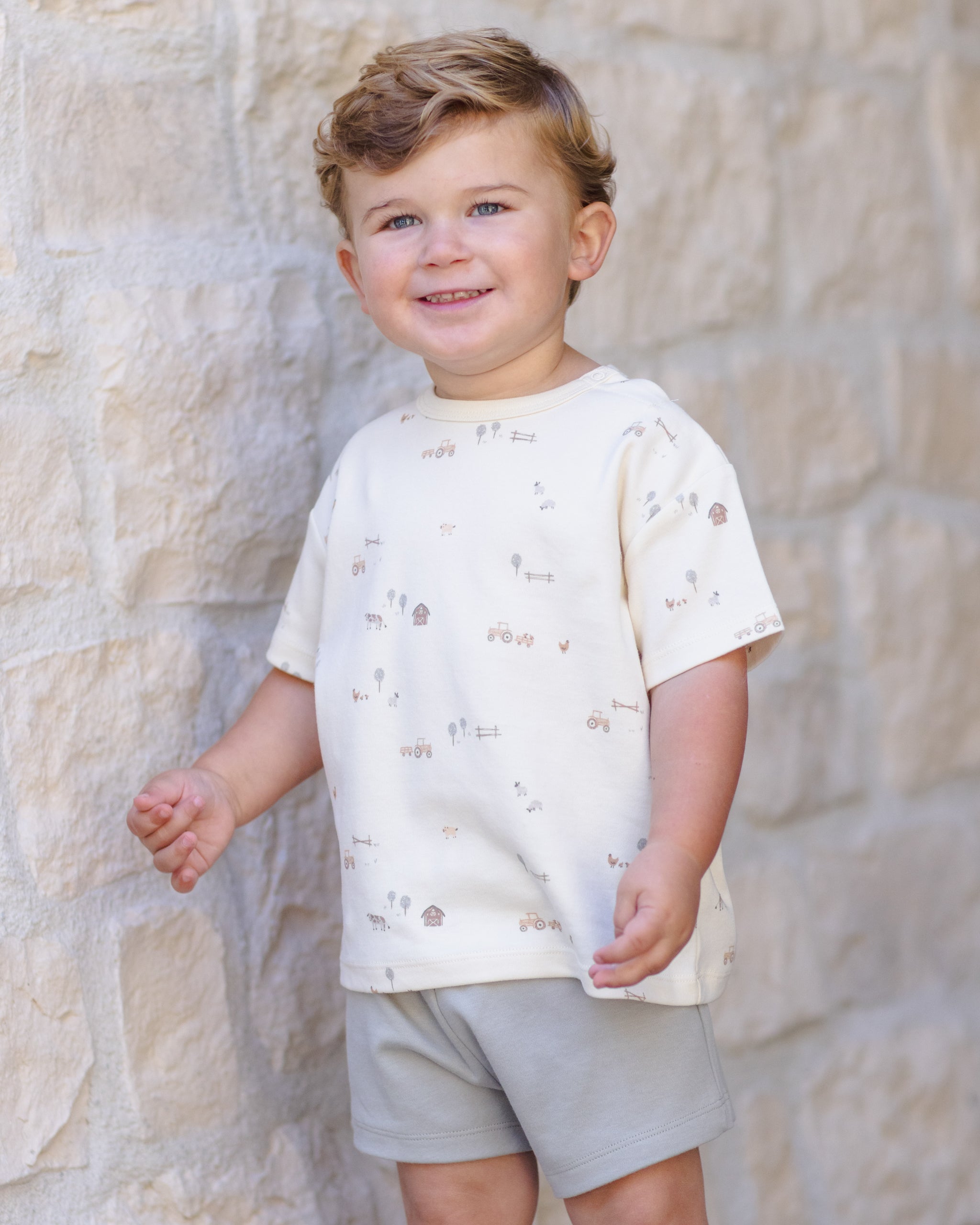 Boxy Tee Farm - Rylee + Cru | Kids Clothes | Trendy Baby Clothes | Modern Infant Outfits |