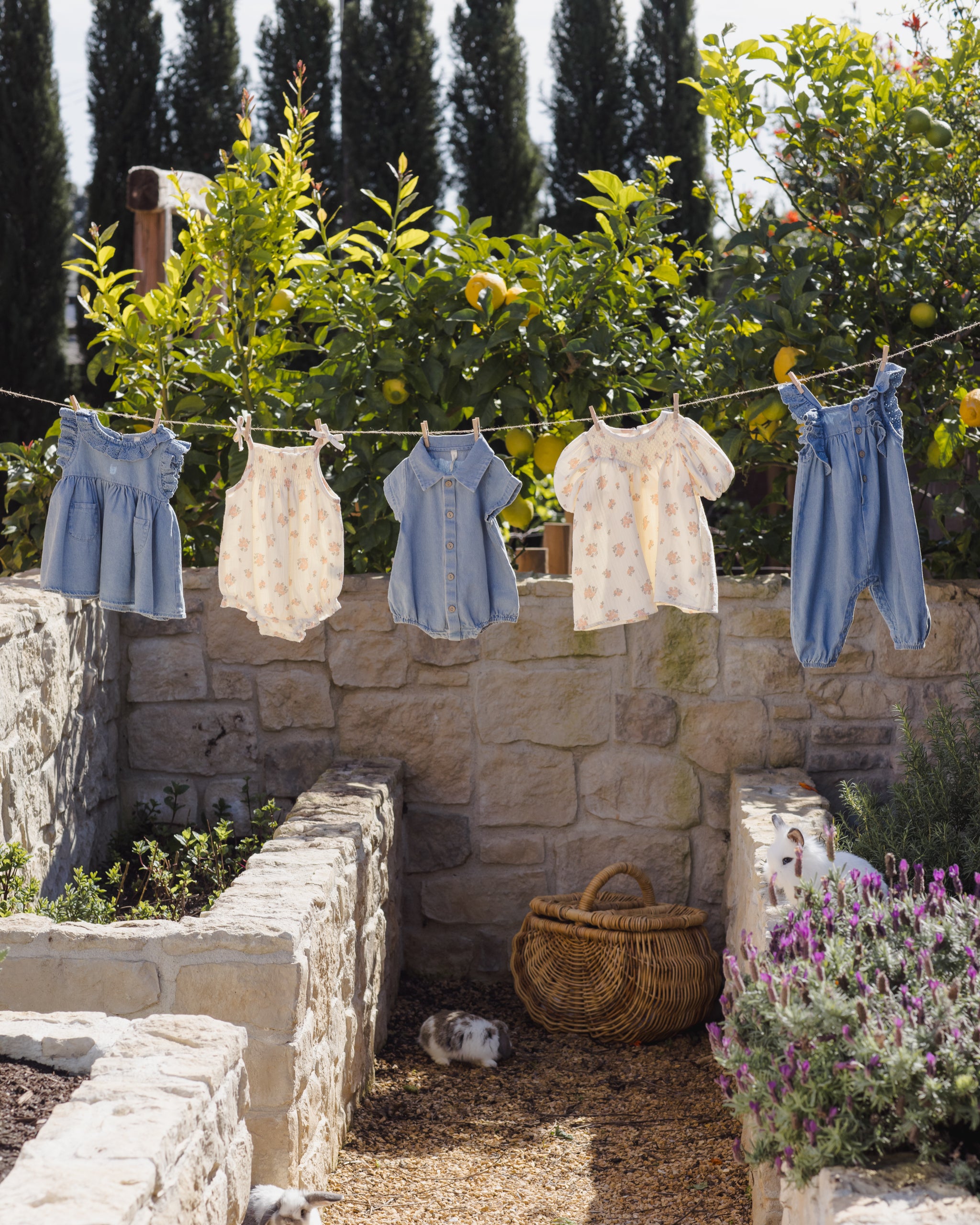 Sophie Dress Lightweight Denim - Rylee + Cru | Kids Clothes | Trendy Baby Clothes | Modern Infant Outfits |