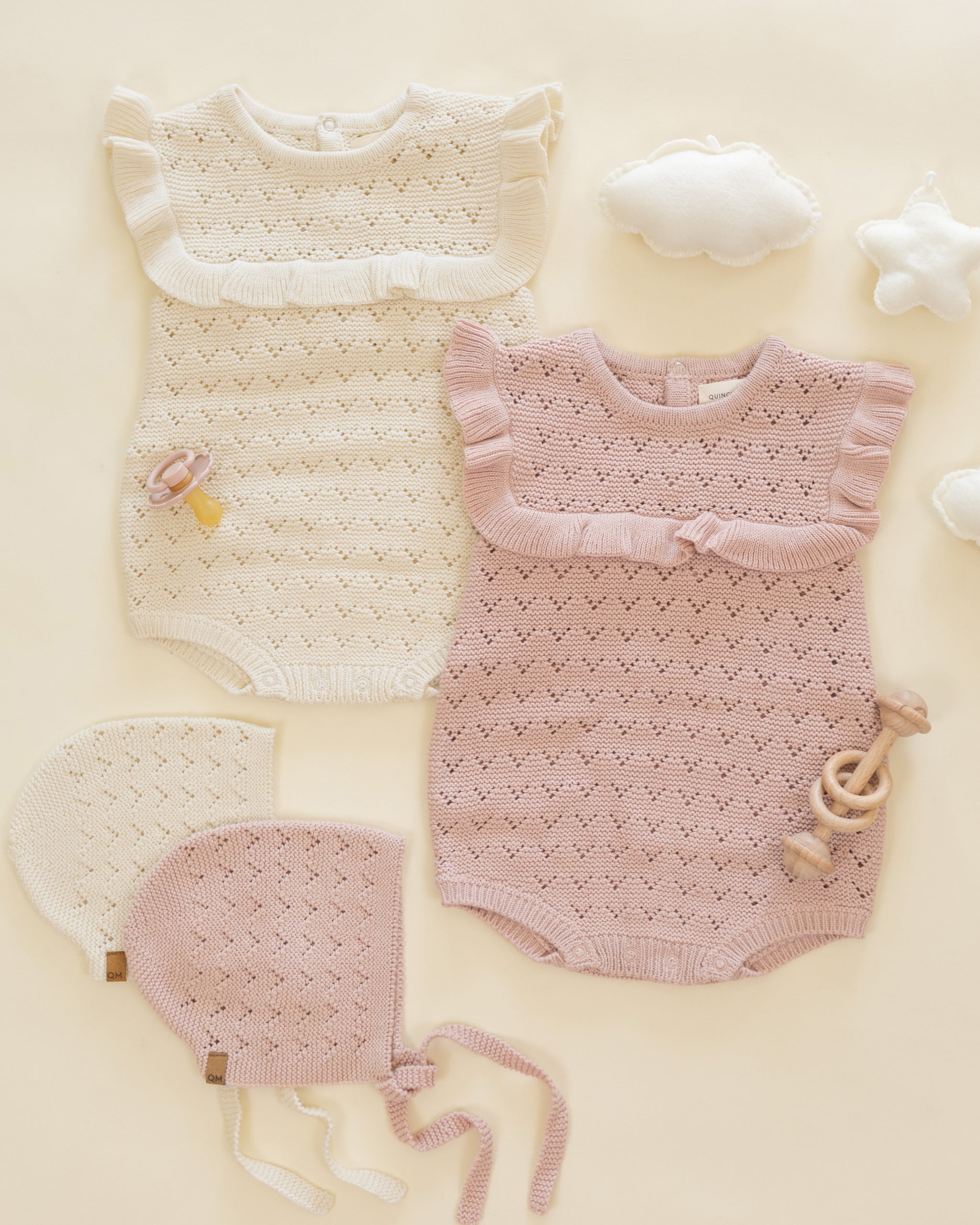 Knit Bonnet Blush - Rylee + Cru | Kids Clothes | Trendy Baby Clothes | Modern Infant Outfits |