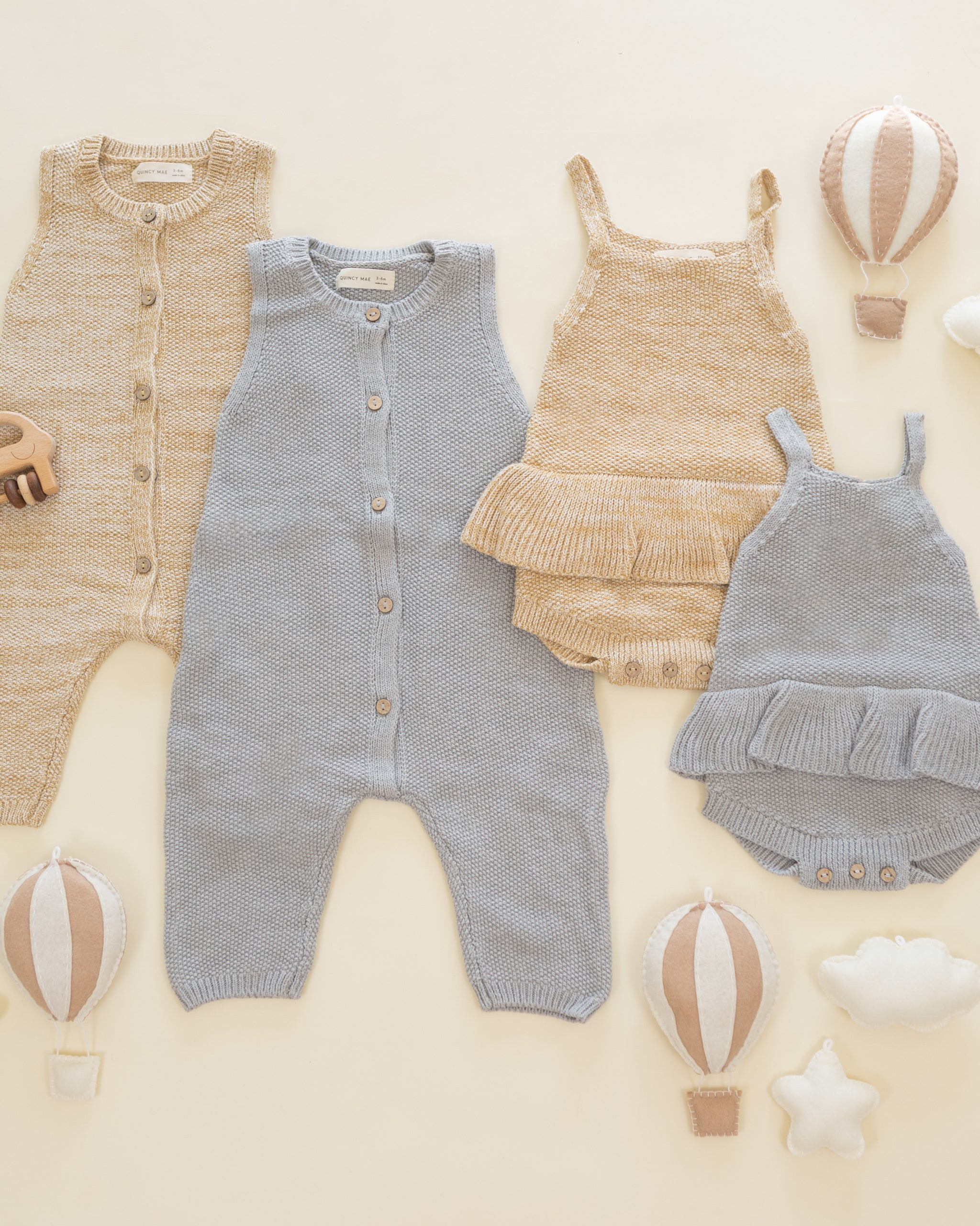 Knit Jumpsuit Heathered Sky – Quincy Mae