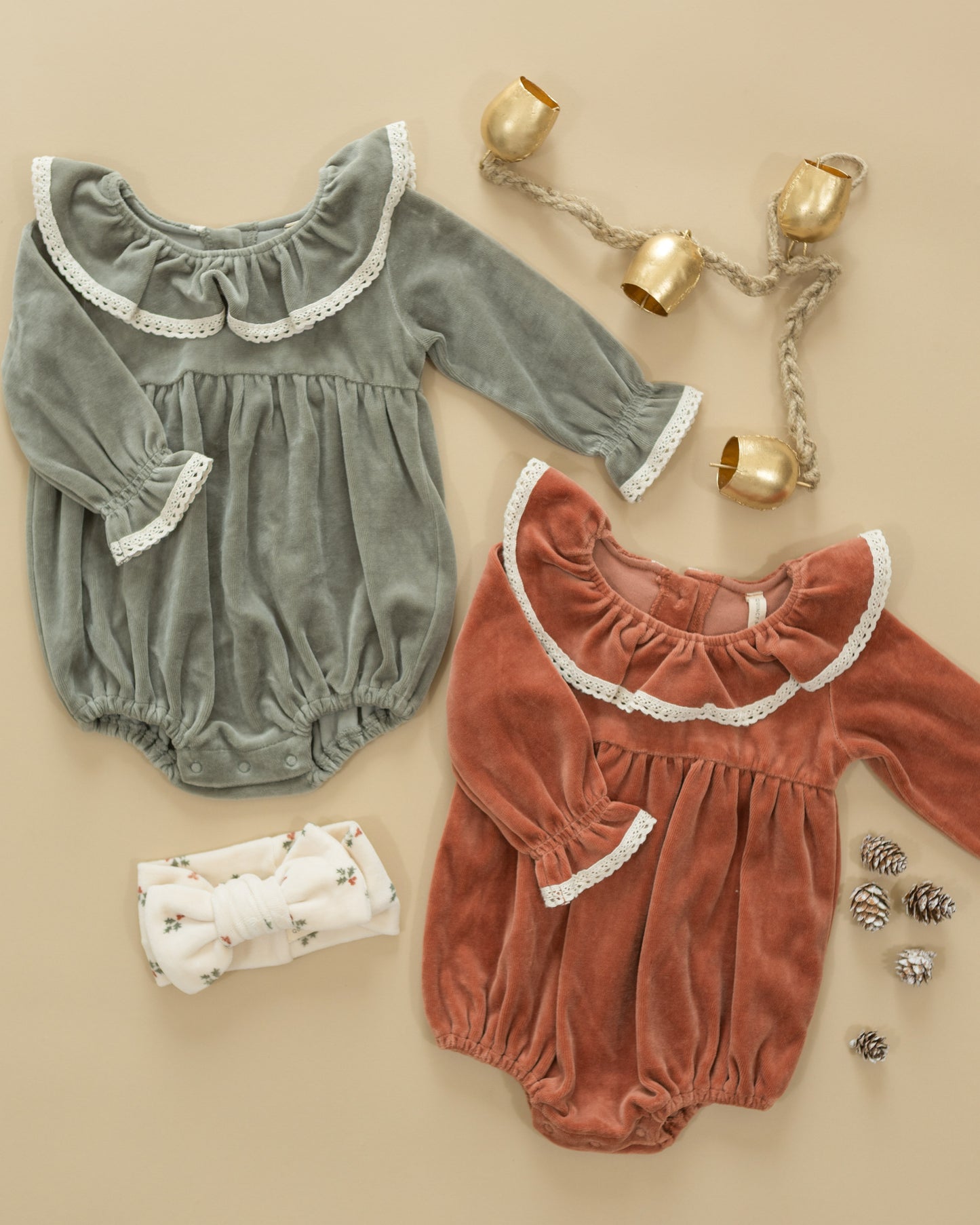 Velour Bow Headband || Holly Berry - Rylee + Cru | Kids Clothes | Trendy Baby Clothes | Modern Infant Outfits |