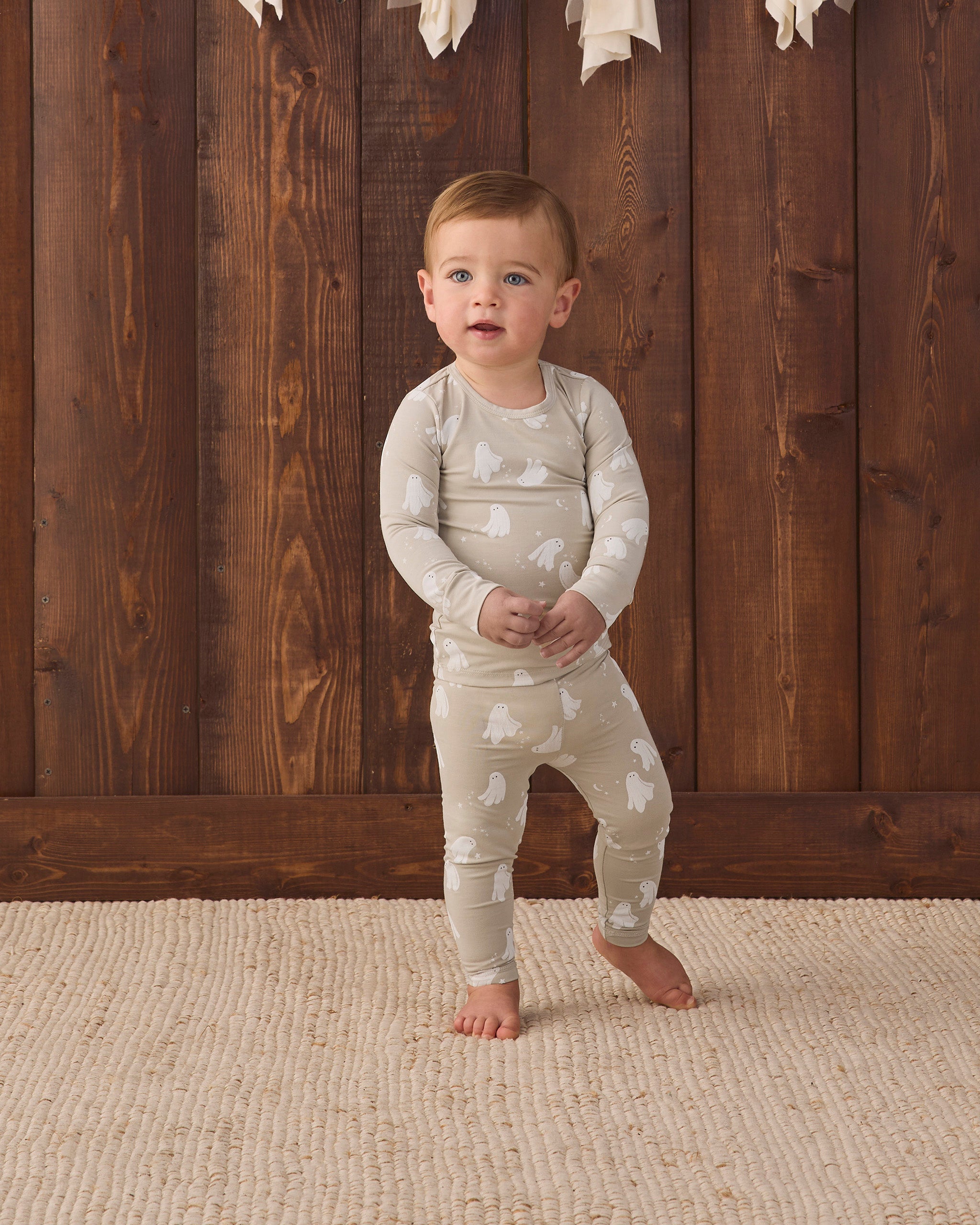 Bamboo Pajama Set Dancing Ghosts - Rylee + Cru | Kids Clothes | Trendy Baby Clothes | Modern Infant Outfits |