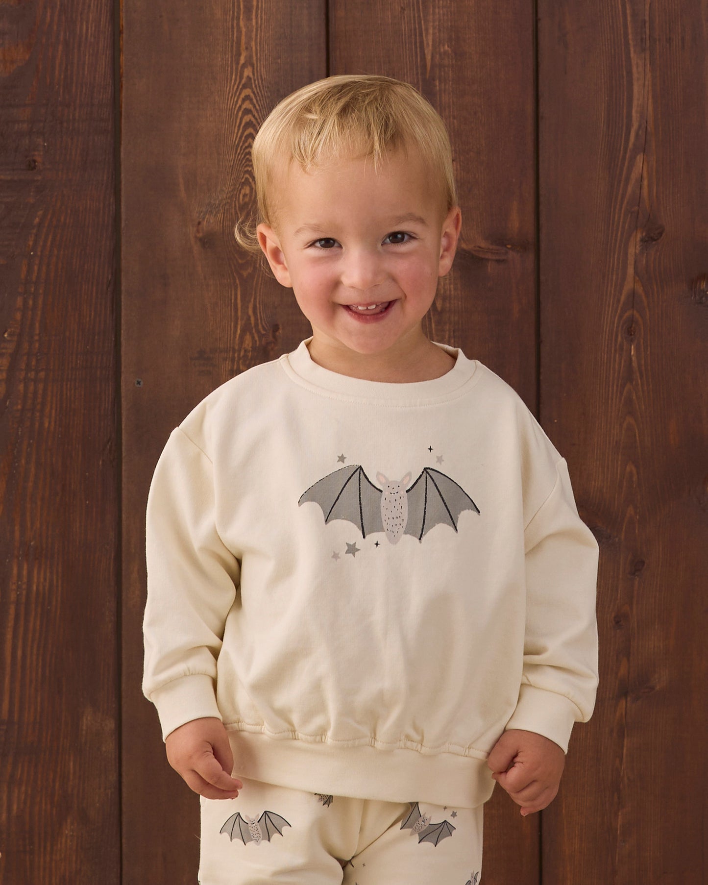 Relaxed Fleece Sweatshirt Baby Bat - Rylee + Cru | Kids Clothes | Trendy Baby Clothes | Modern Infant Outfits |