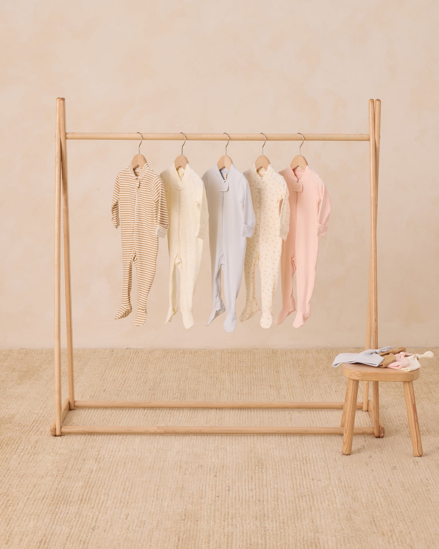 Zip Longsleeve Sleeper Footie || Petal - Rylee + Cru | Kids Clothes | Trendy Baby Clothes | Modern Infant Outfits |