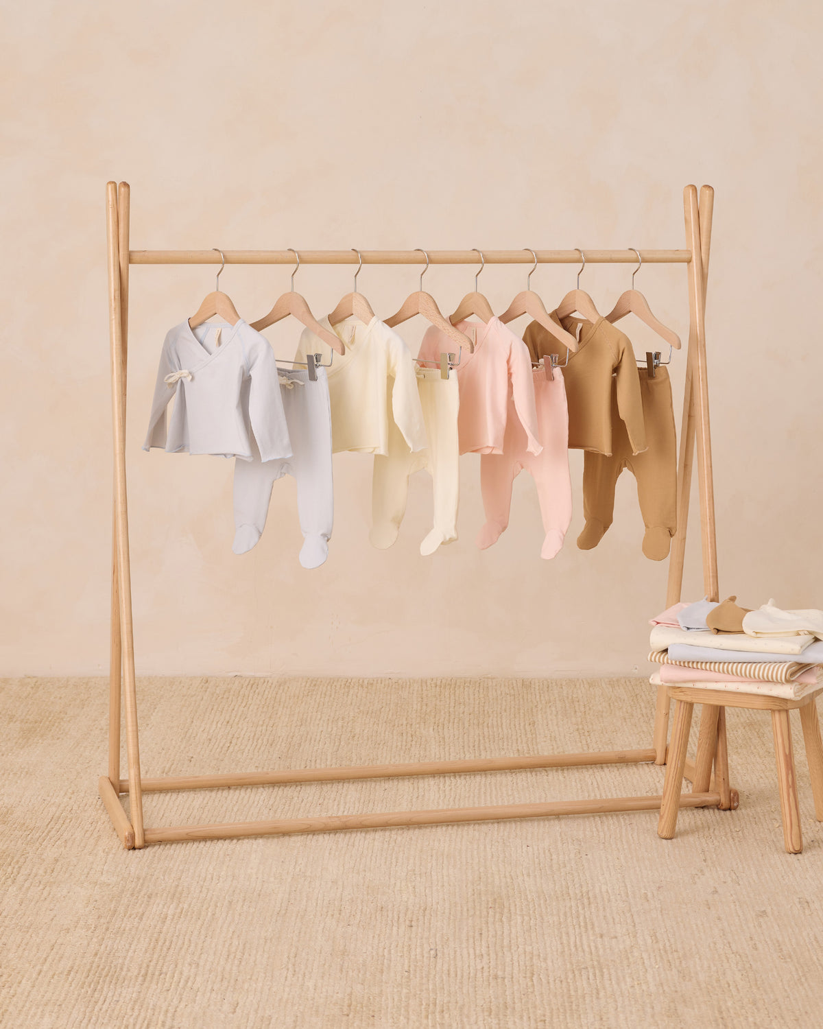 Wrap Top + Footed Pant Set Ivory - Rylee + Cru | Kids Clothes | Trendy Baby Clothes | Modern Infant Outfits |