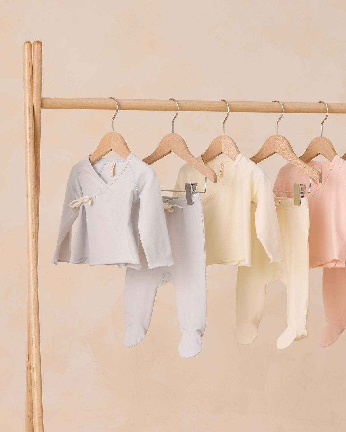 Wrap Top + Footed Pant Set Ivory - Rylee + Cru | Kids Clothes | Trendy Baby Clothes | Modern Infant Outfits |