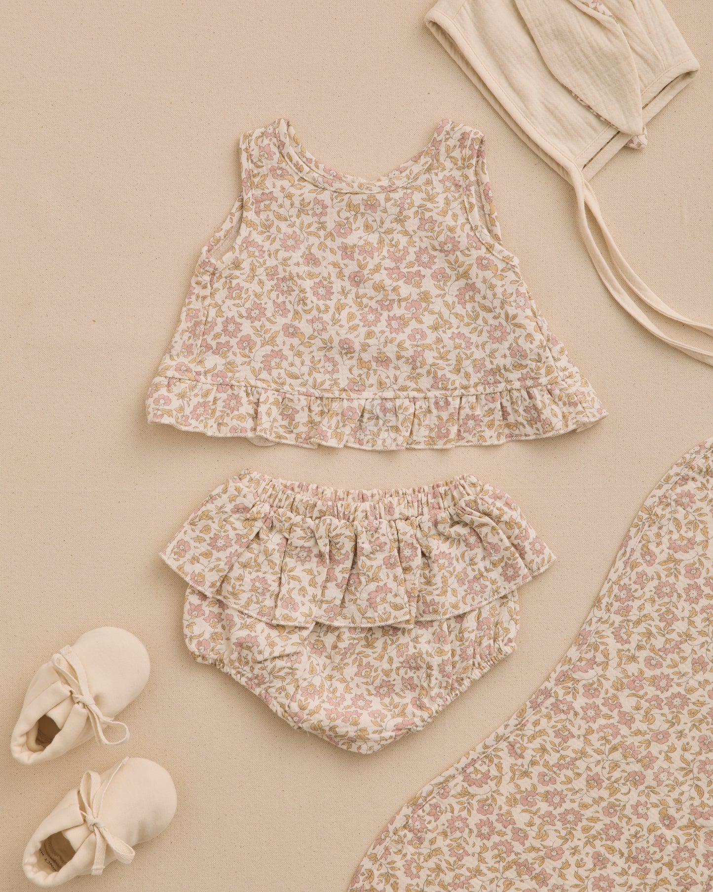 Ruffled Tulip Top + Bloomer Set Dahlia - Rylee + Cru | Kids Clothes | Trendy Baby Clothes | Modern Infant Outfits |