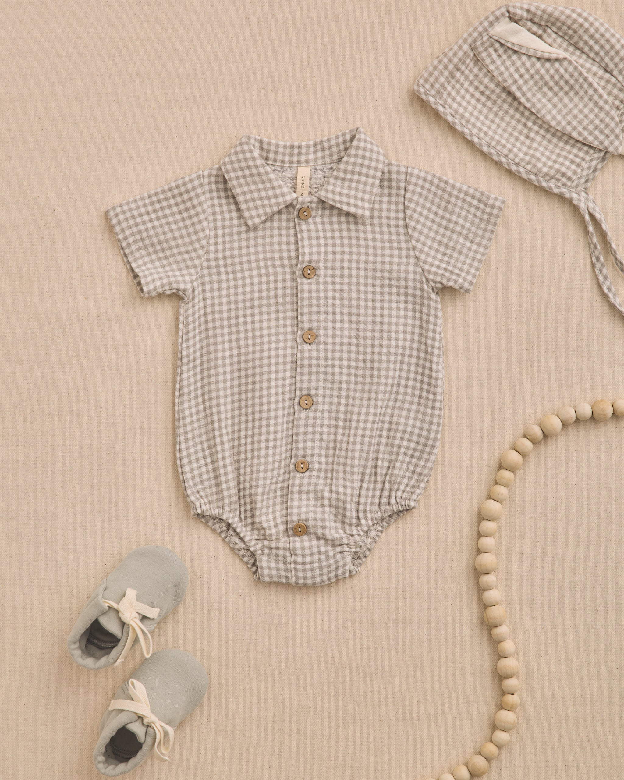 Bunny Bonnet Sage Gingham – Quincy Mae