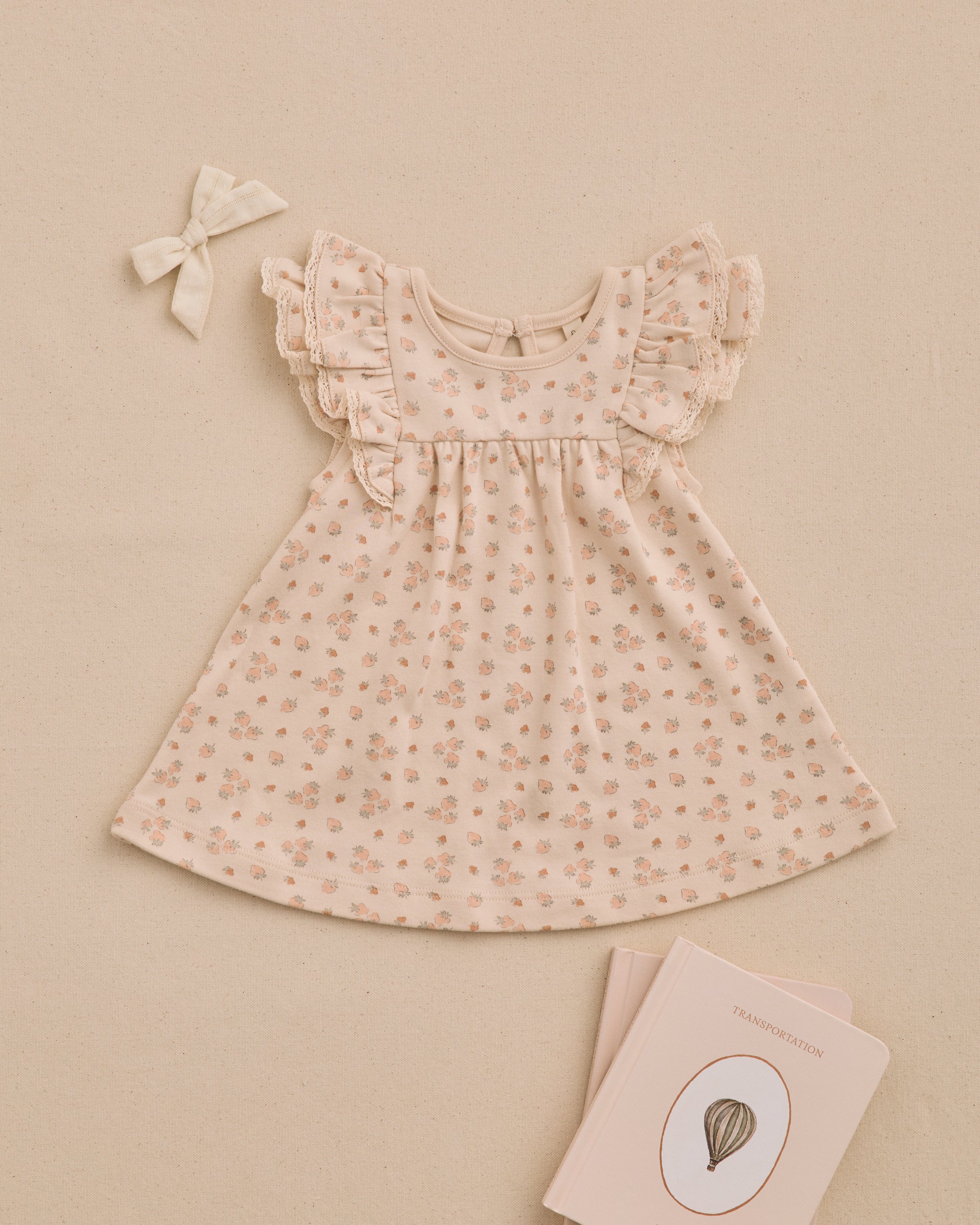 Flutter Dress Strawberries – Quincy Mae Flutter Dress Strawberries – Quincy Mae