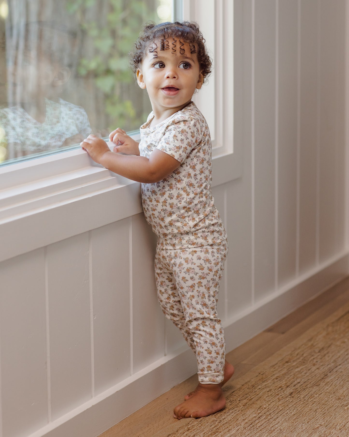Bamboo Short Sleeve Pajama Set Wildflower - Rylee + Cru | Kids Clothes | Trendy Baby Clothes | Modern Infant Outfits |