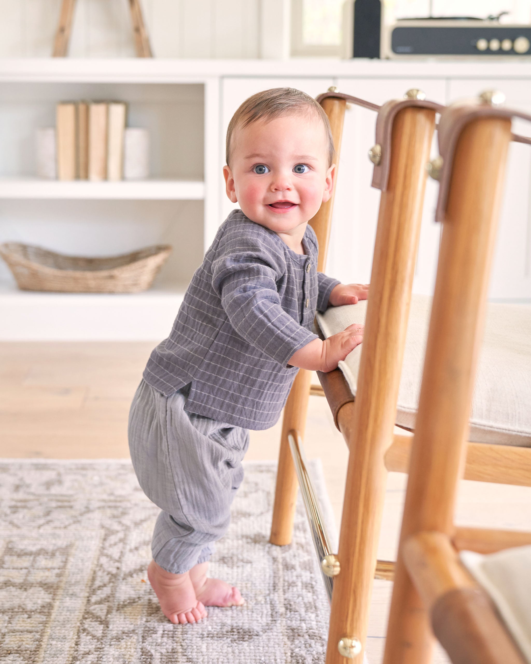 Luca Pant || Dusty Blue - Rylee + Cru | Kids Clothes | Trendy Baby Clothes | Modern Infant Outfits |