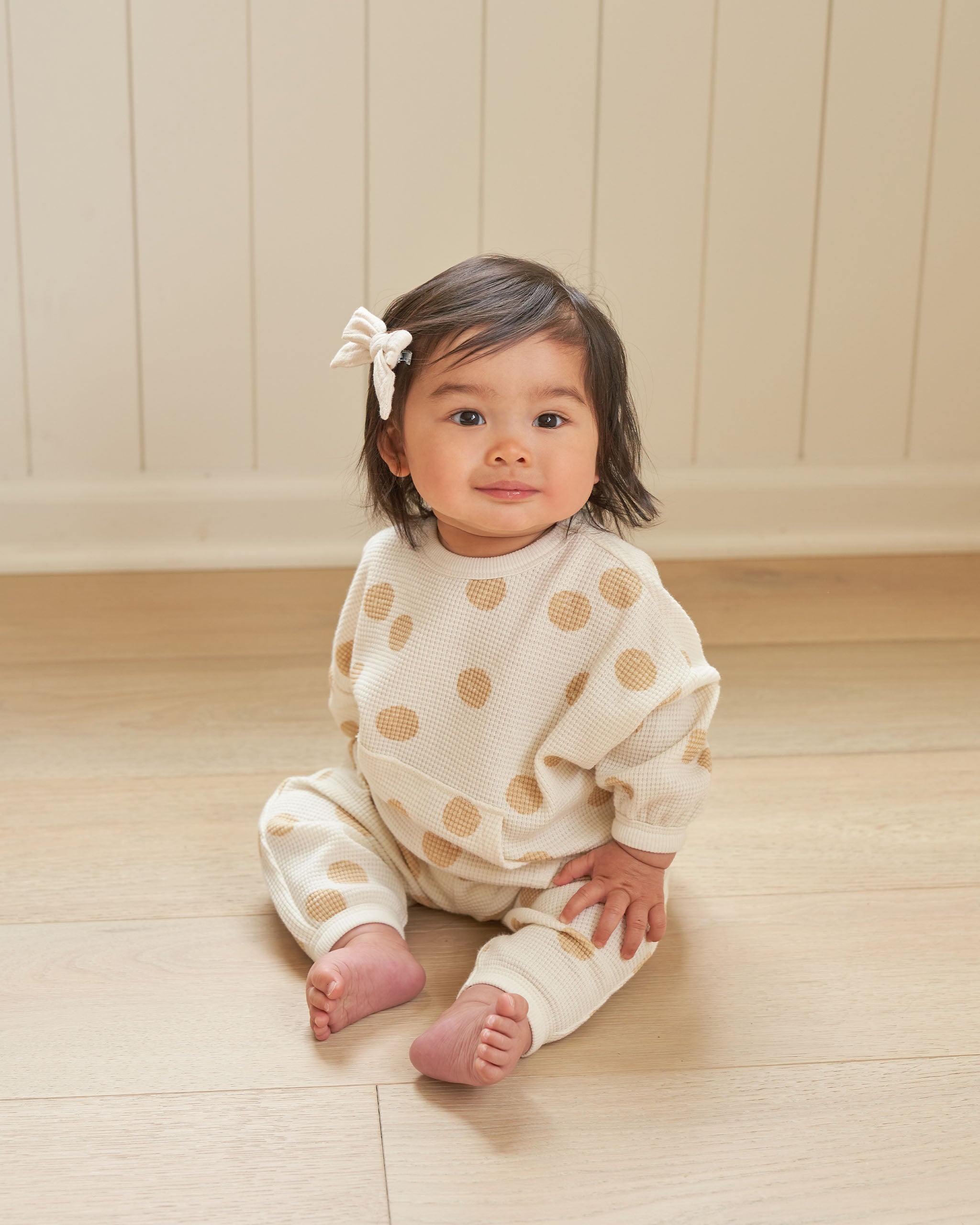Waffle Sweater + Pant Set || Butter Dots - Rylee + Cru | Kids Clothes | Trendy Baby Clothes | Modern Infant Outfits |