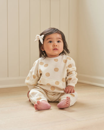 Quincy Mae Waffle Sweater and Pant Set and Navy Stripe main image 1