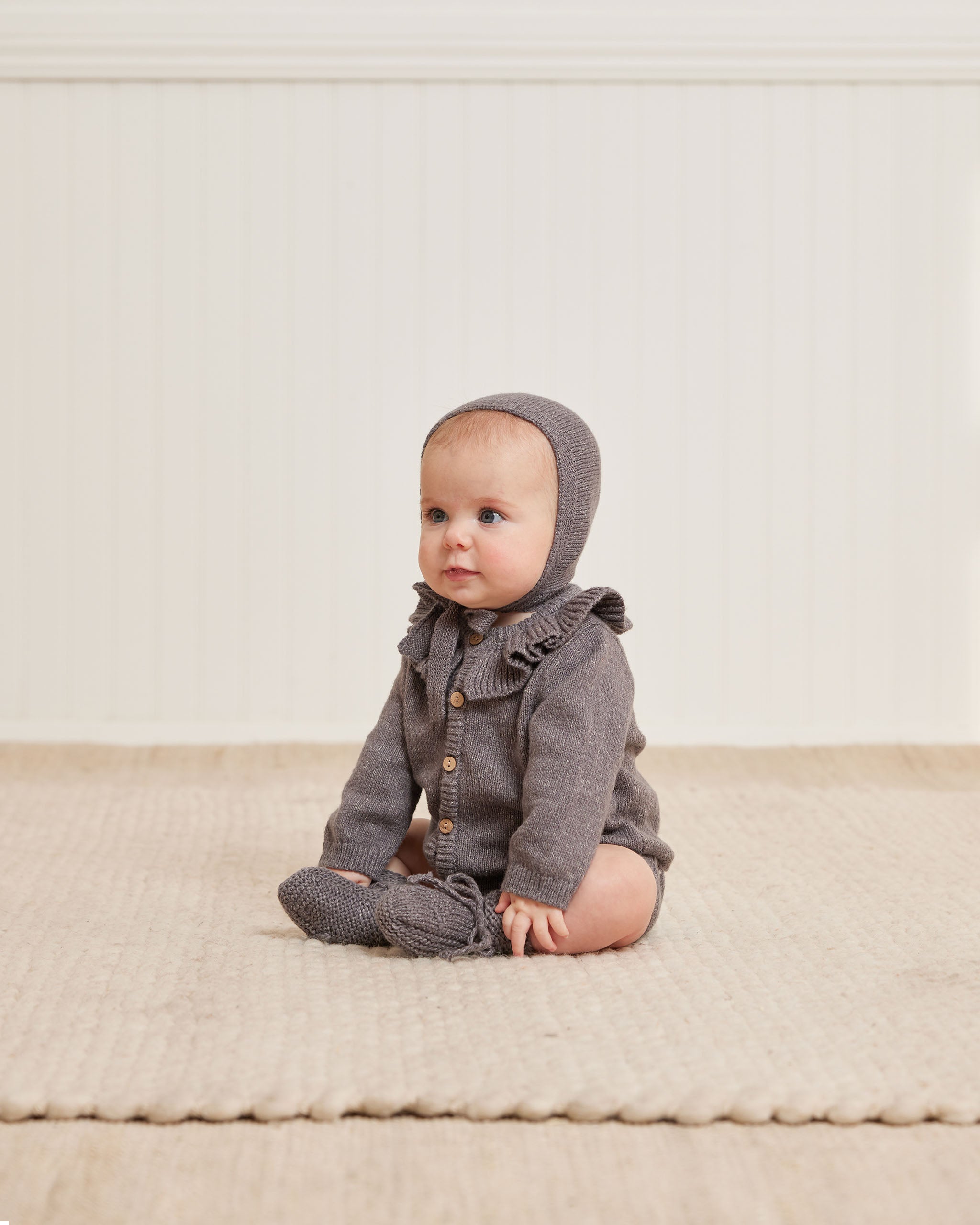 Knit Bloomer || Heathered Navy - Rylee + Cru | Kids Clothes | Trendy Baby Clothes | Modern Infant Outfits |