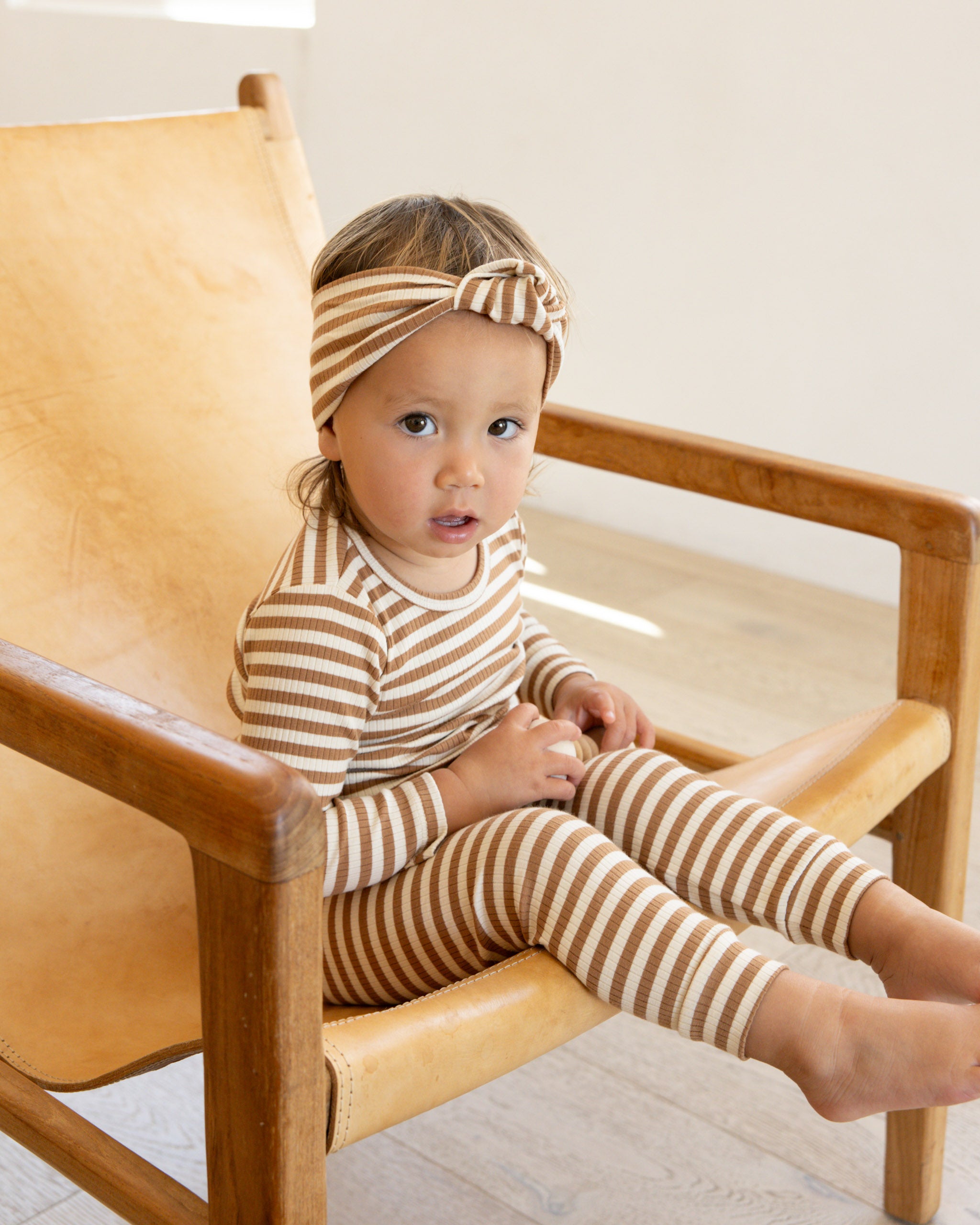 Knotted Headband || Cinnamon Stripe - Rylee + Cru | Kids Clothes | Trendy Baby Clothes | Modern Infant Outfits |