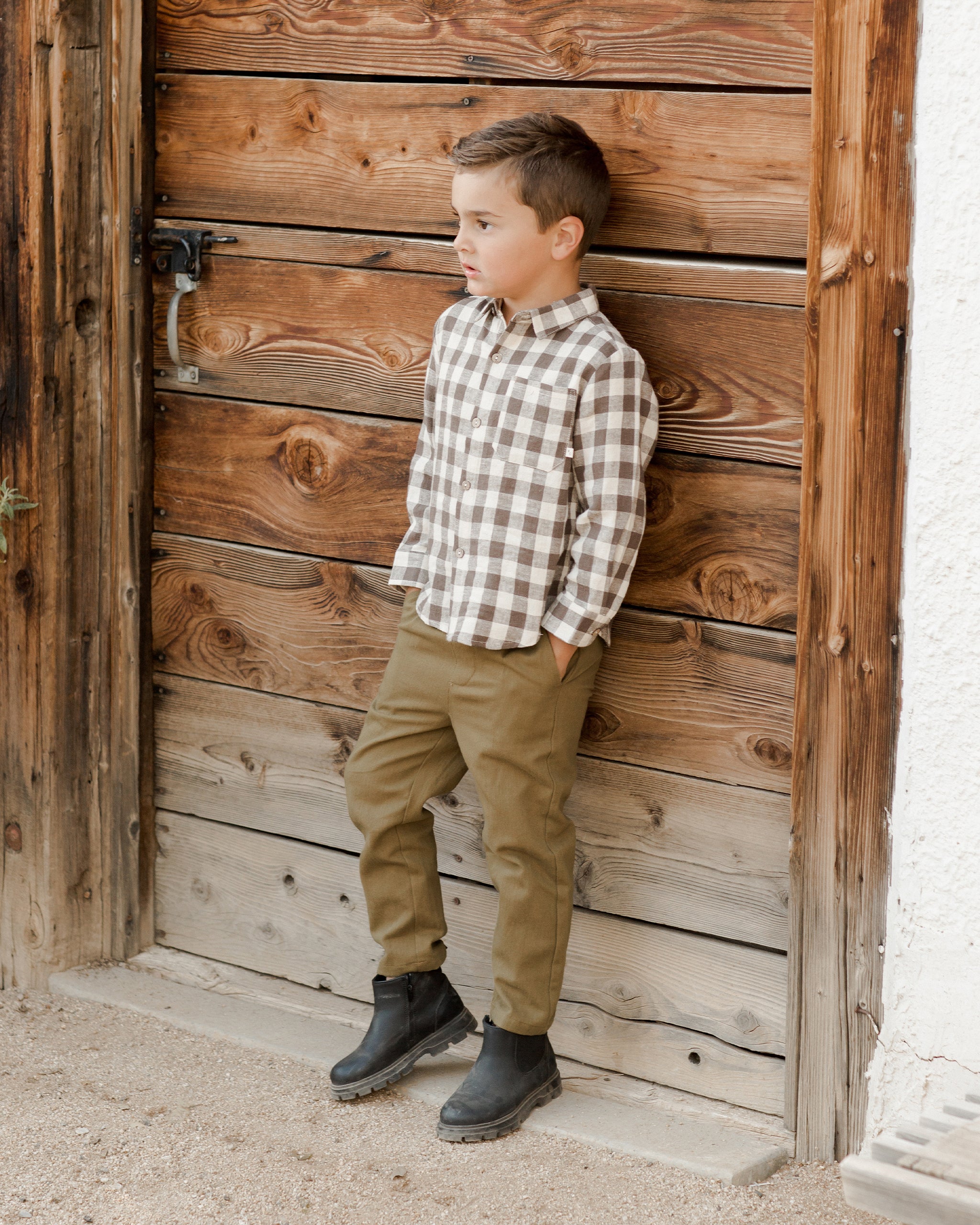 Ryder Pant || Moss - Rylee + Cru | Kids Clothes | Trendy Baby Clothes | Modern Infant Outfits |
