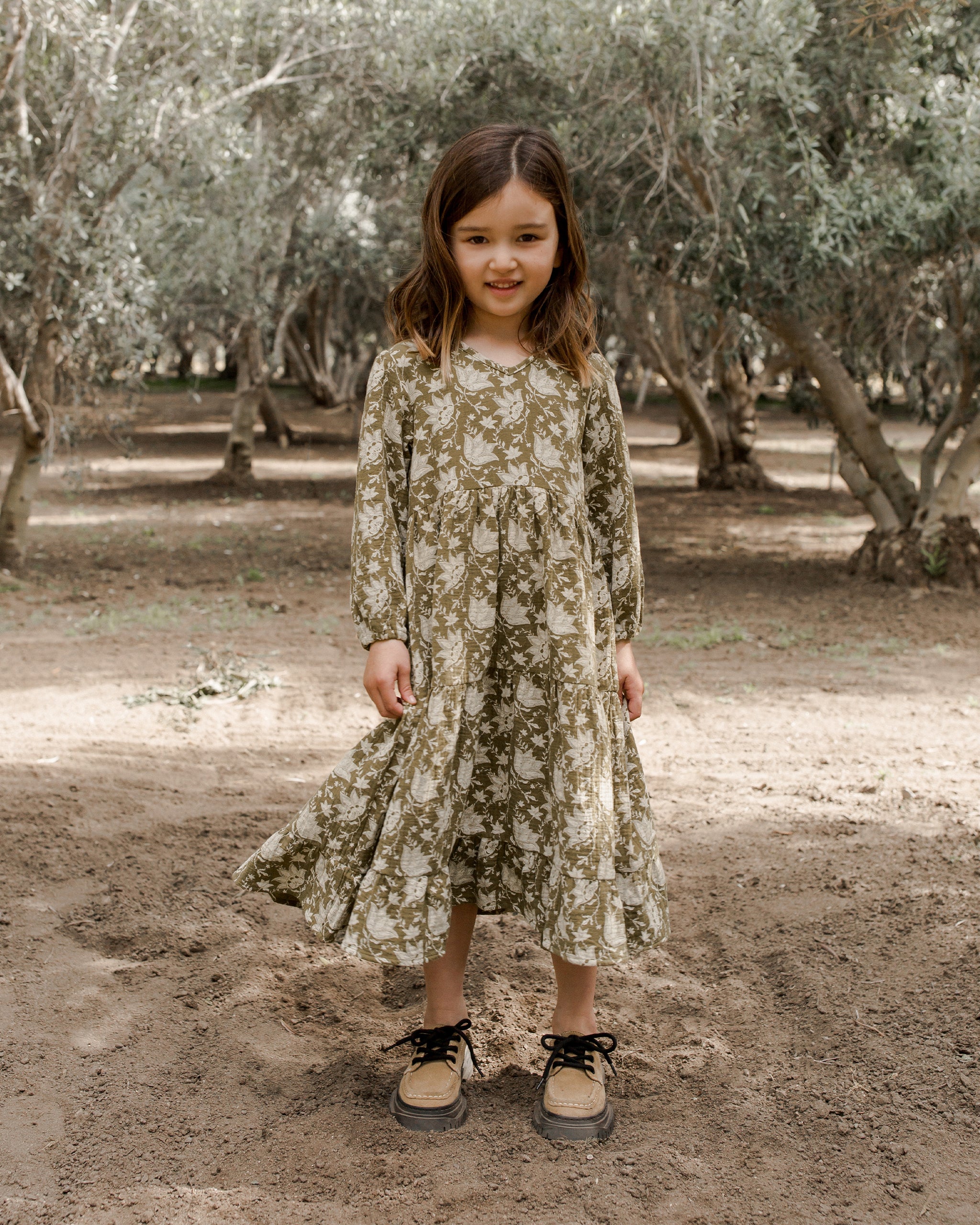 Gillian Dress || Green Garden - Rylee + Cru | Kids Clothes | Trendy Baby Clothes | Modern Infant Outfits |