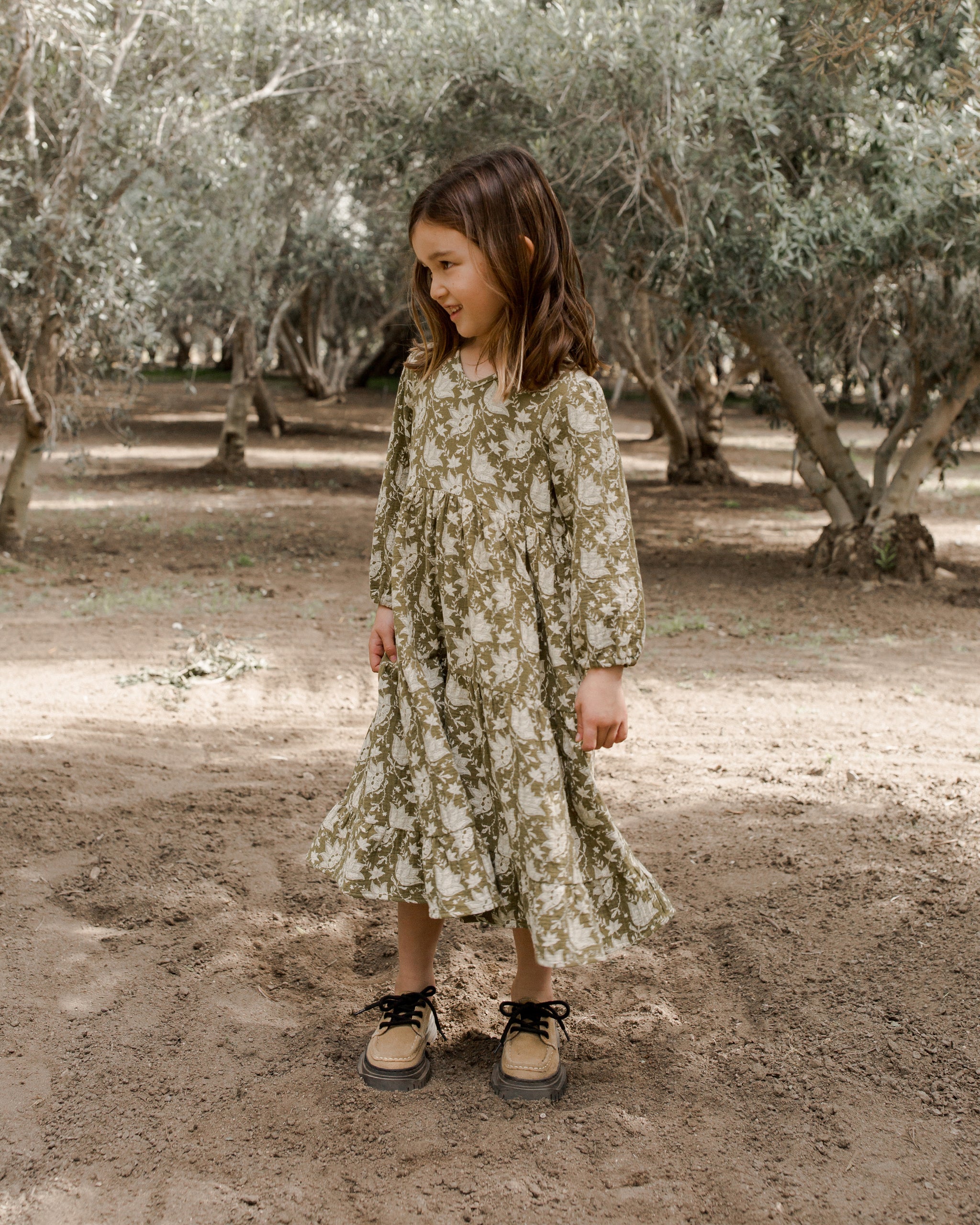 Gillian Dress || Green Garden - Rylee + Cru | Kids Clothes | Trendy Baby Clothes | Modern Infant Outfits |