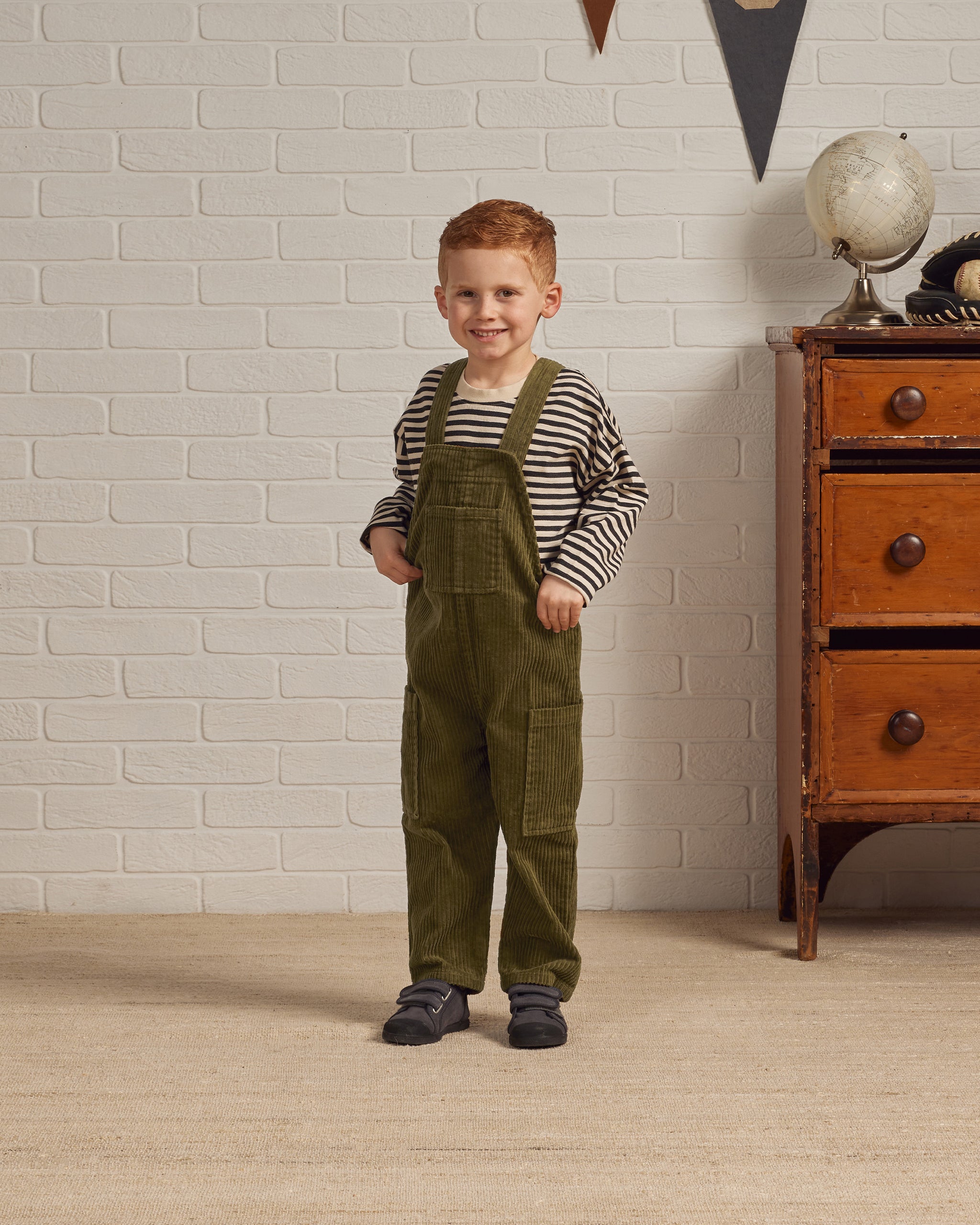 Pocket Overall || Moss - Rylee + Cru | Kids Clothes | Trendy Baby Clothes | Modern Infant Outfits |