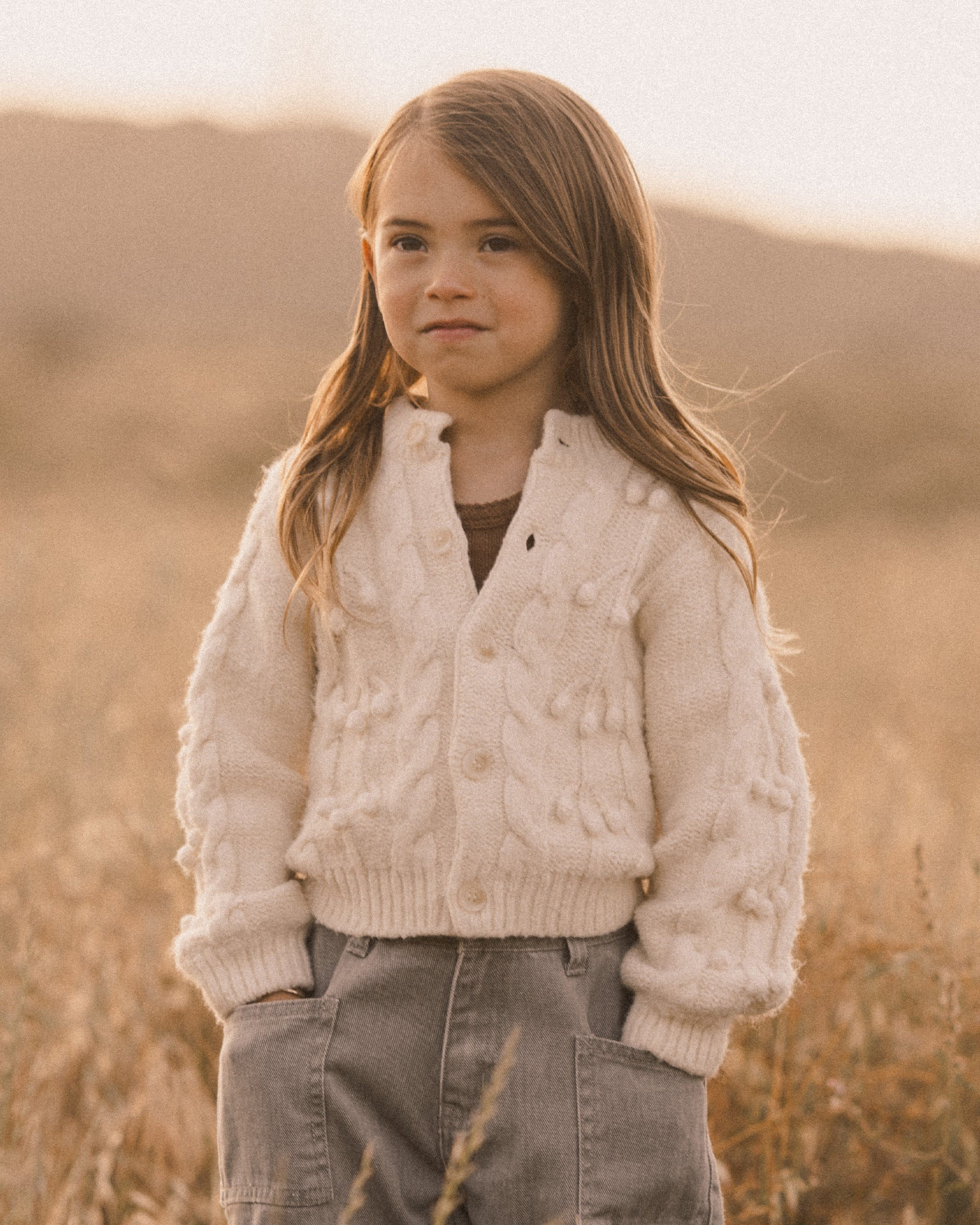 Bobble Cardigan || Natural – Rylee + Cru