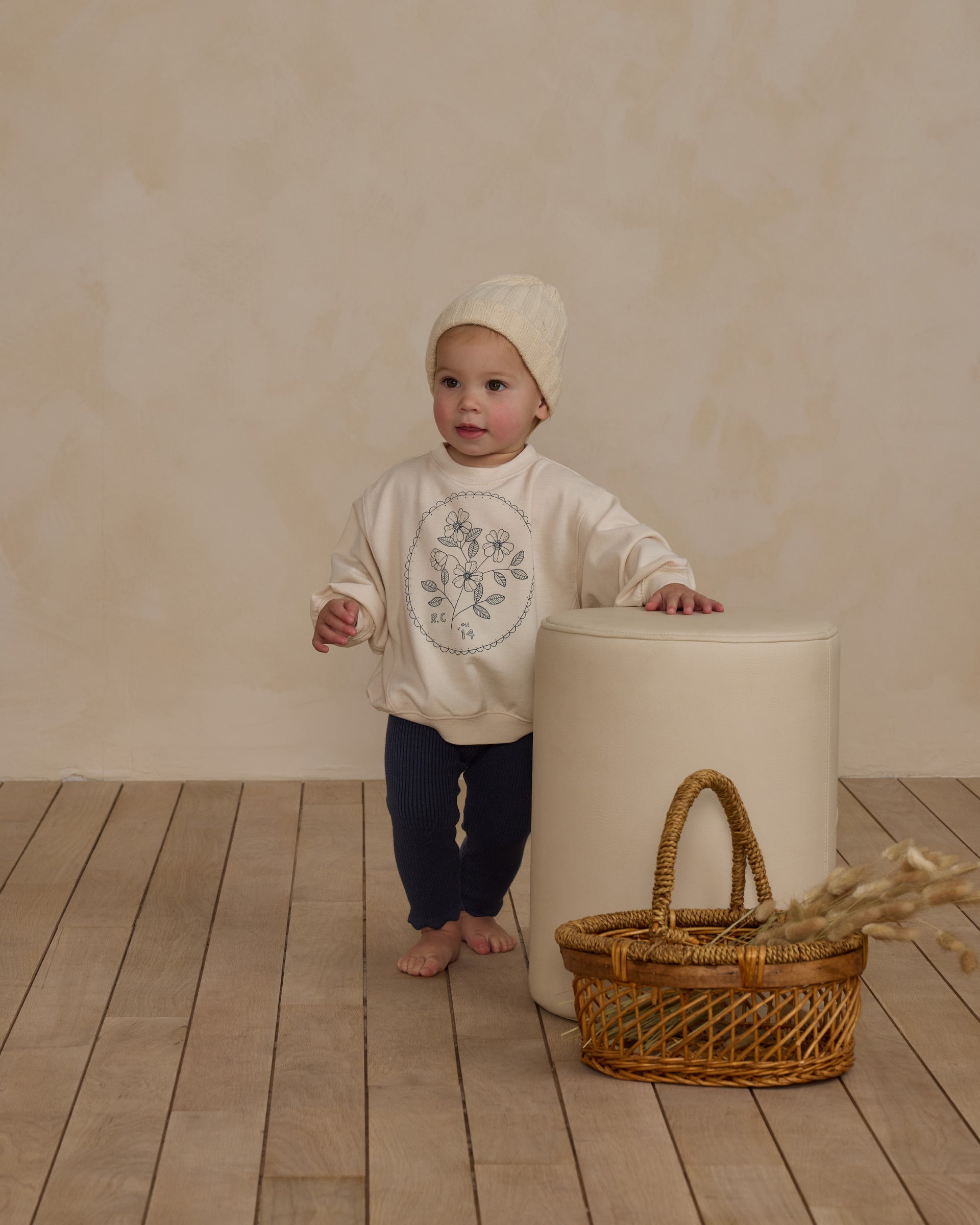 Rylee + Cru Cozy Rib Knit in Shell main image 1