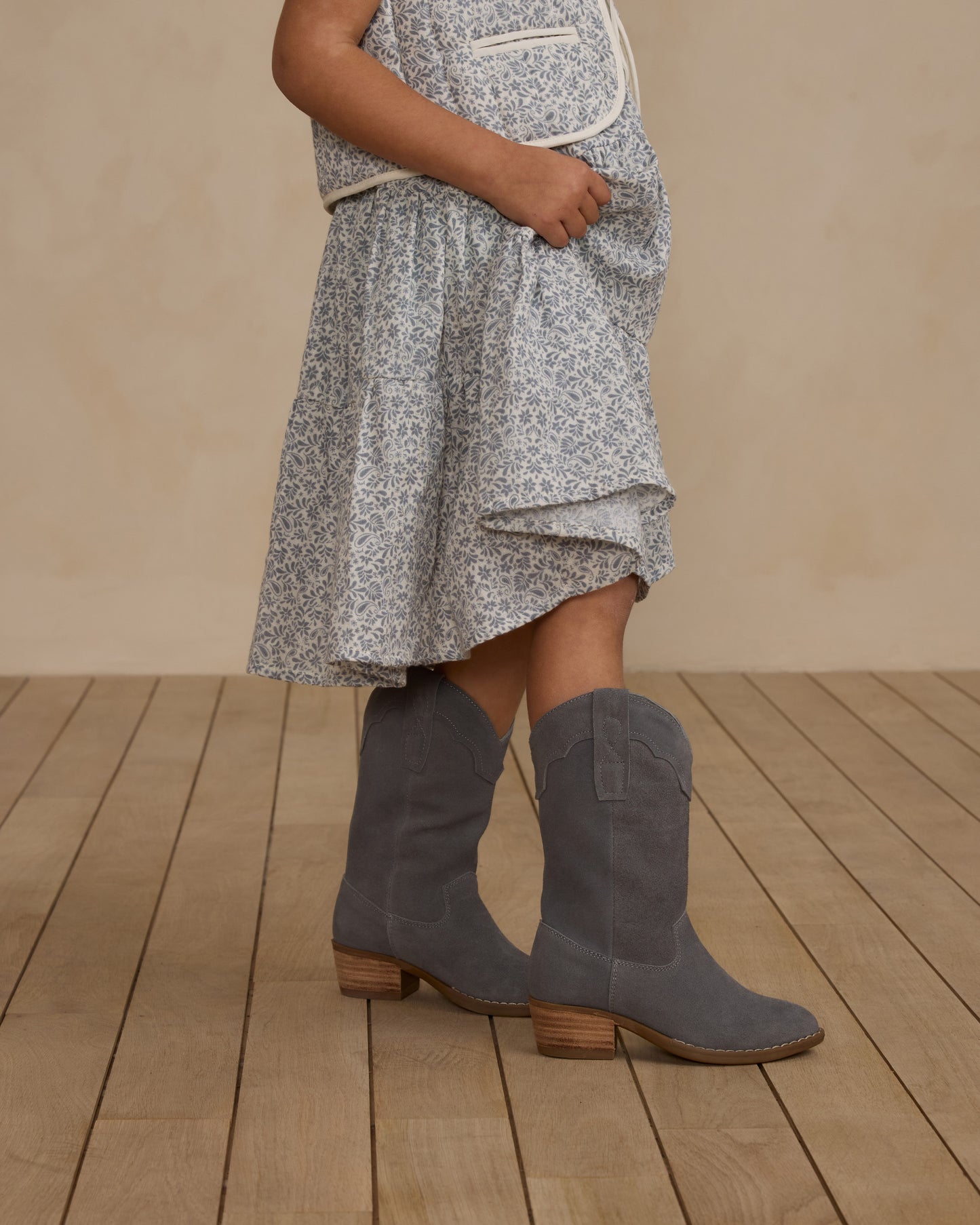 Western Boot || Dusty Blue