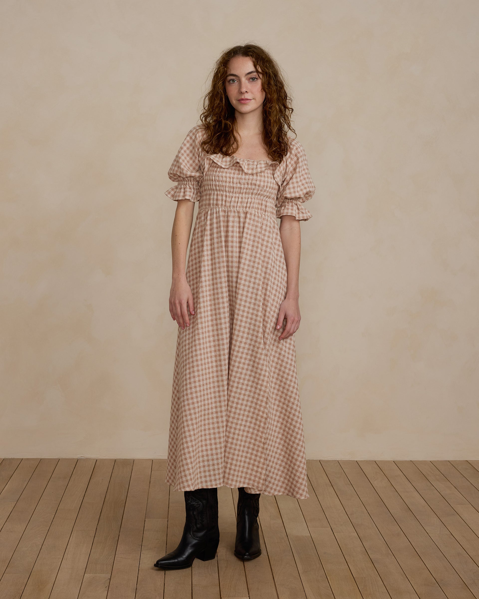 RYLEE + CRU MARLEY DRESS EMBROIDERED DAISIES
