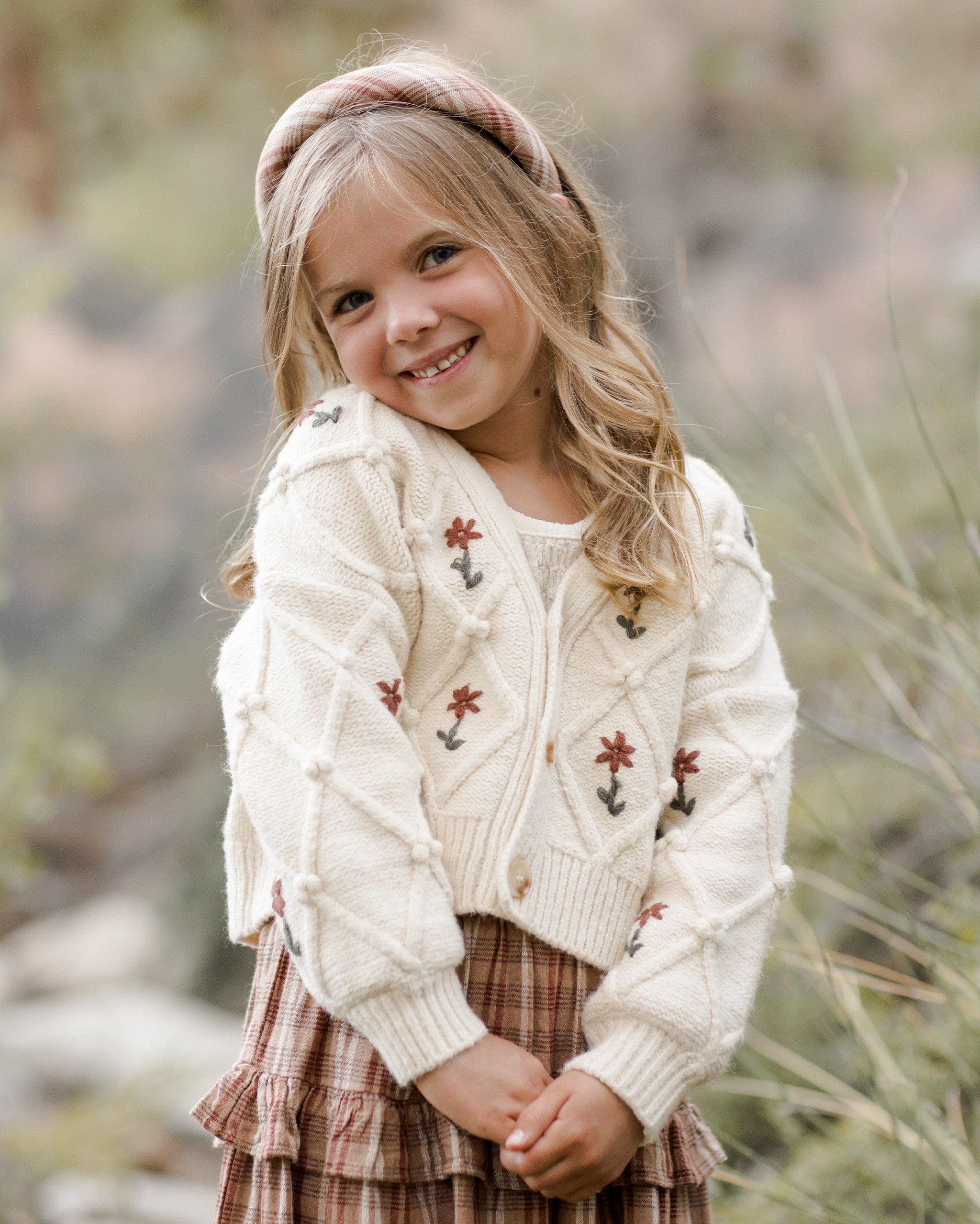 Boxy Cardigan || Winter Floral Embroidery