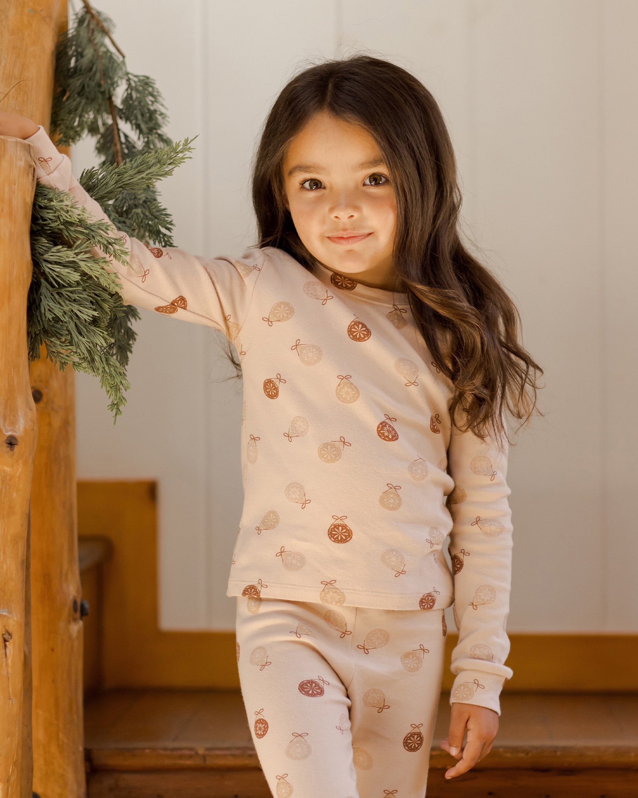 Organic Long Sleeve Pajama Set || Ornaments