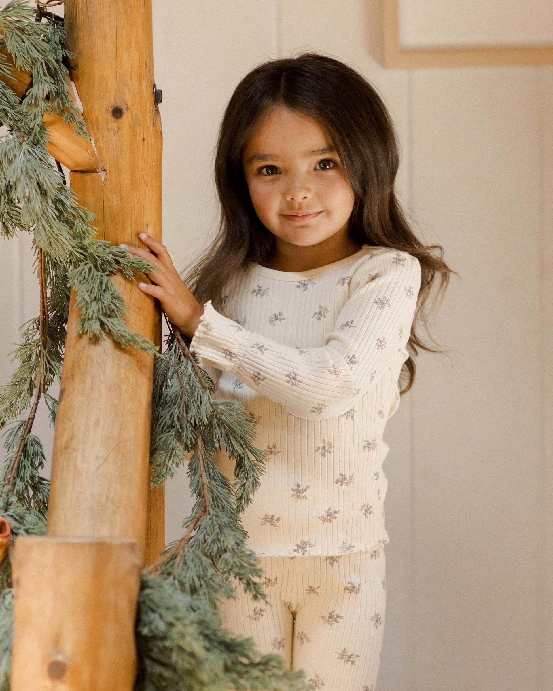 Rylee + Cru Girls Nightgown in Evergreen Gingham main image 1