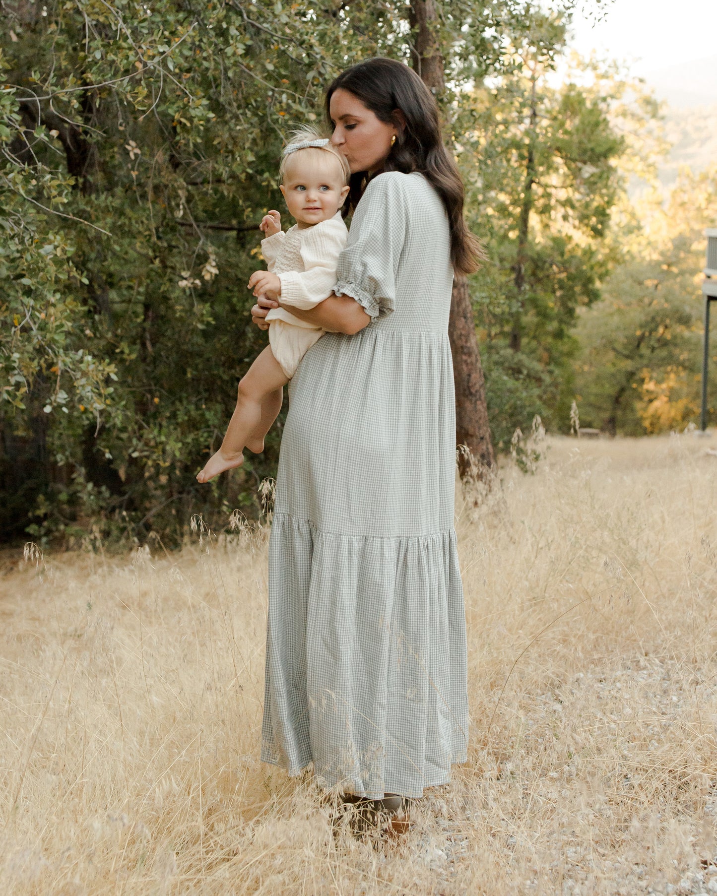 Little Knot Headband || Forest Gingham