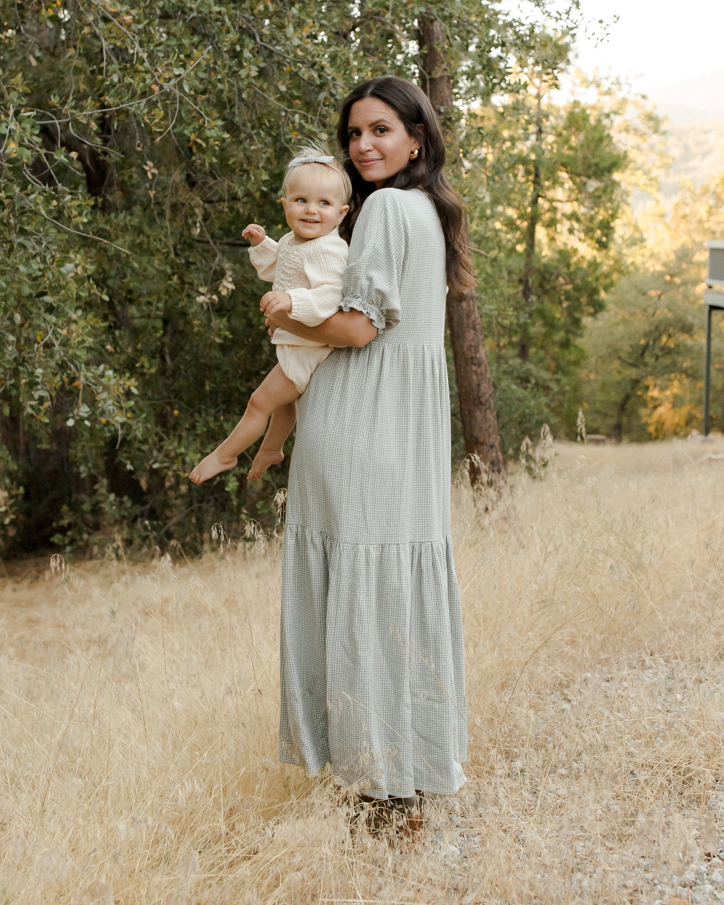 Little Knot Headband || Forest Gingham