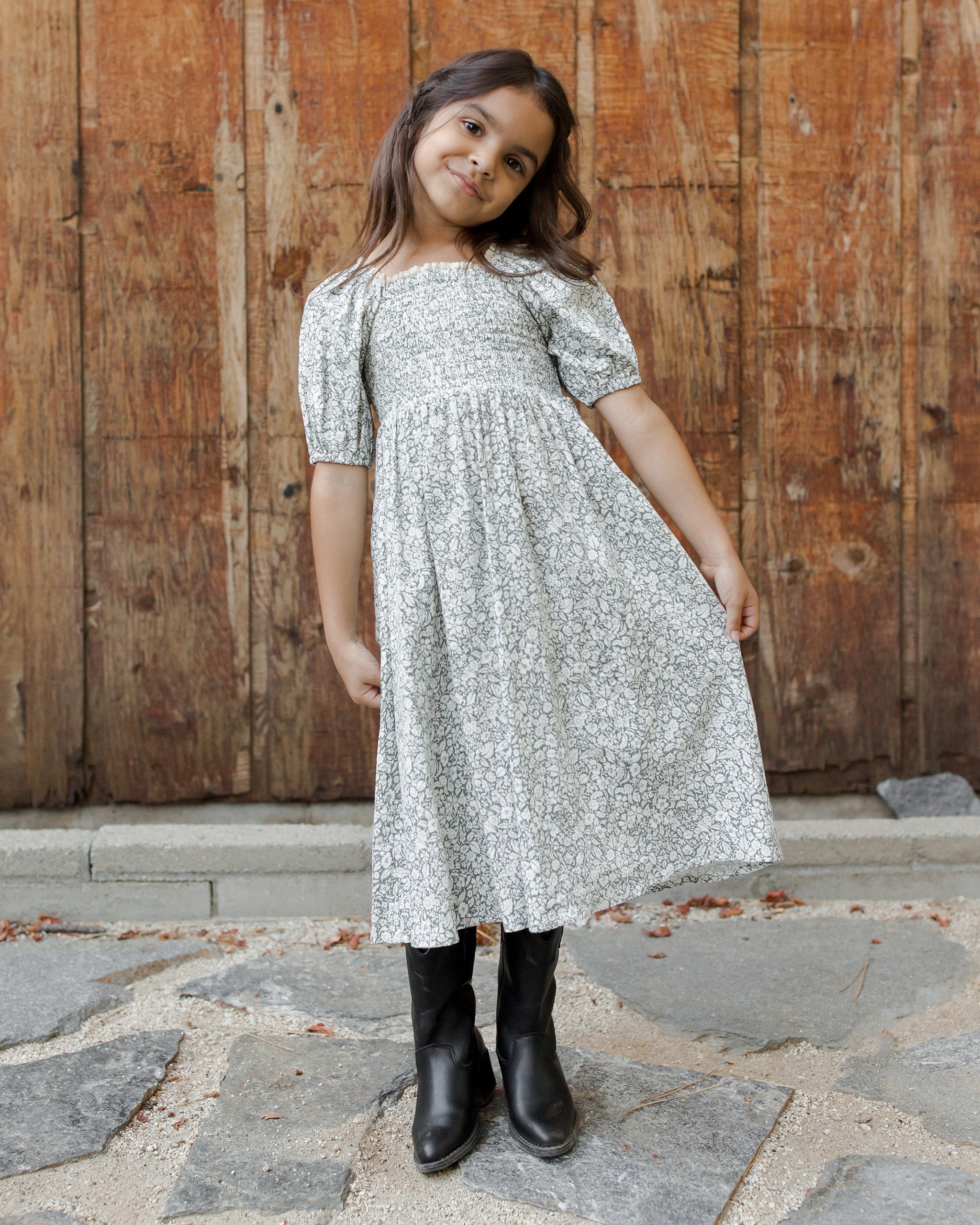 Rylee and Cru Madeline best Dress Indigo Meadow