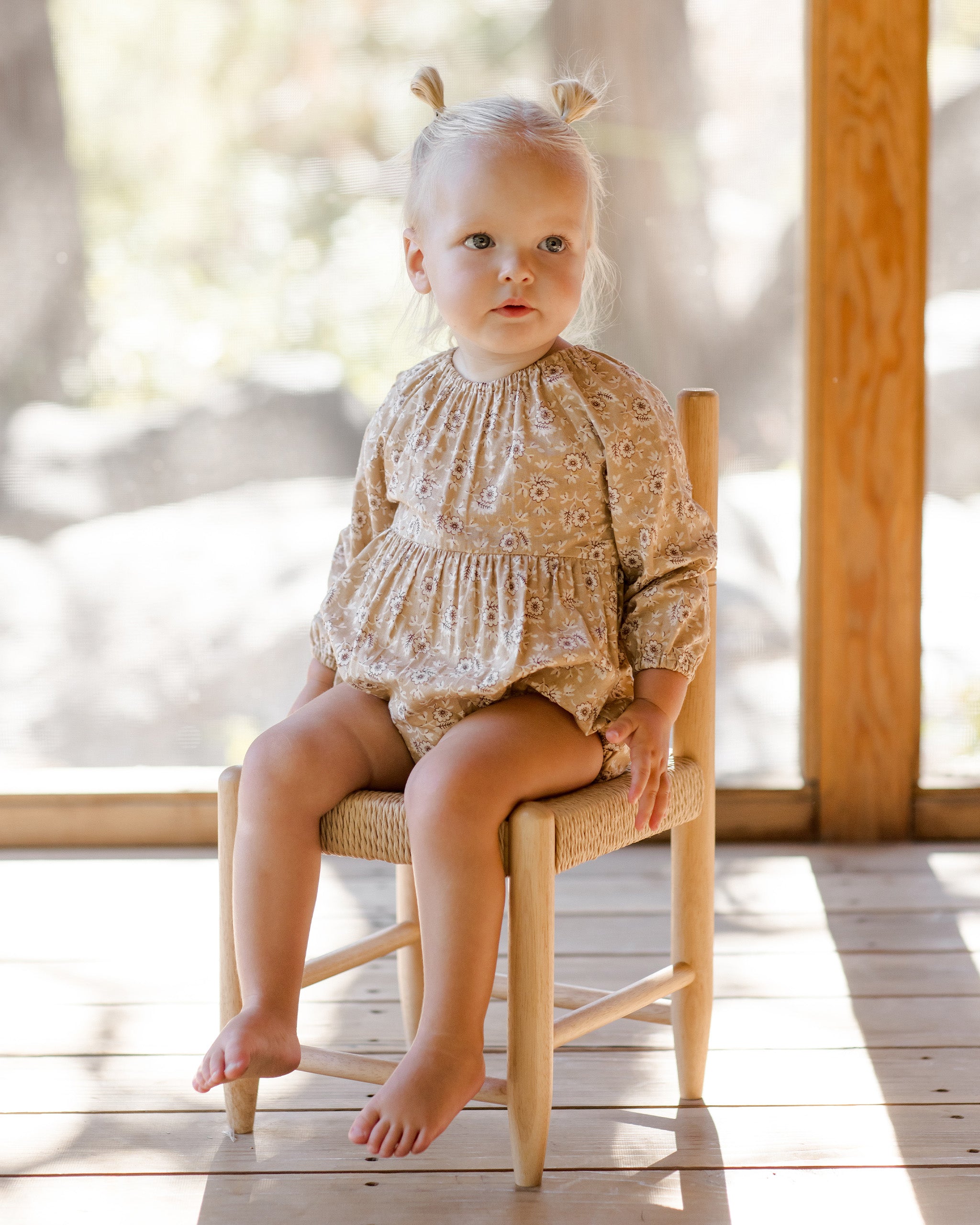 Long Sleeve Bubble Romper || Golden Fields