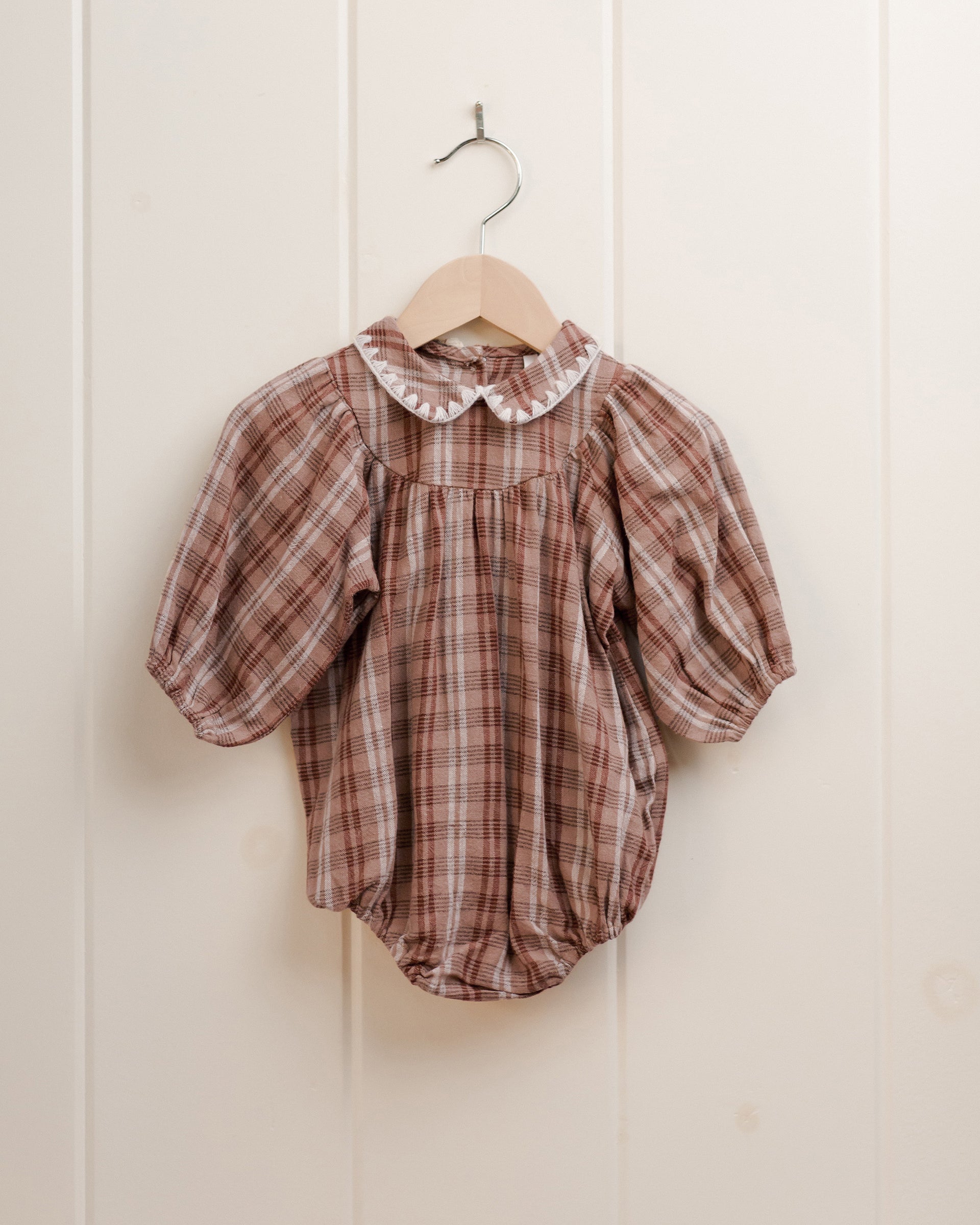 RYLEE + CRU KALEA ROMPER LIGHT BLUE PLAID