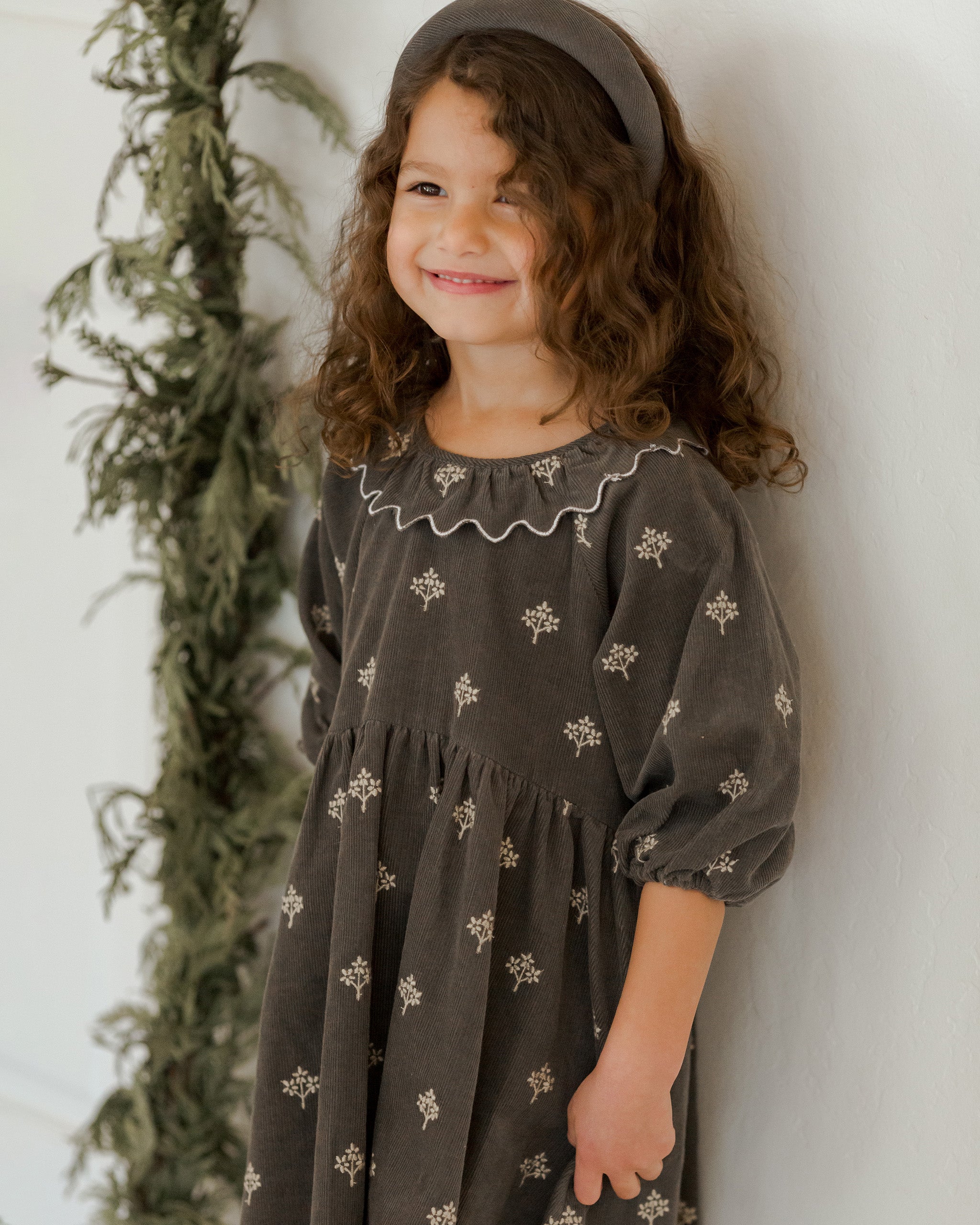 Rylee and Cru Daisy Ivy Smocked Dress Fern Green buy 4-5