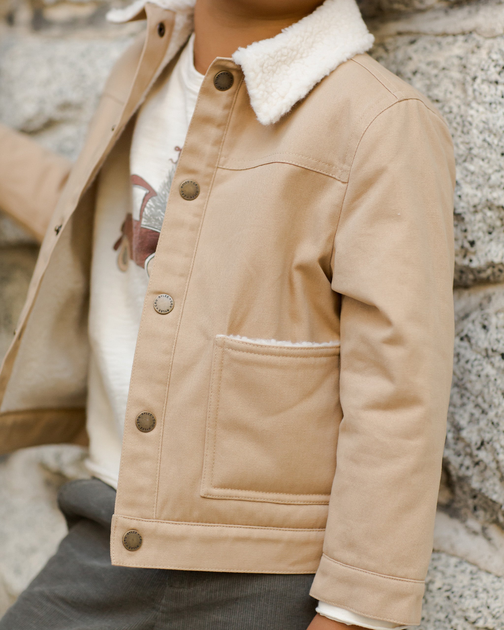 Shearling Chore Coat || Gold