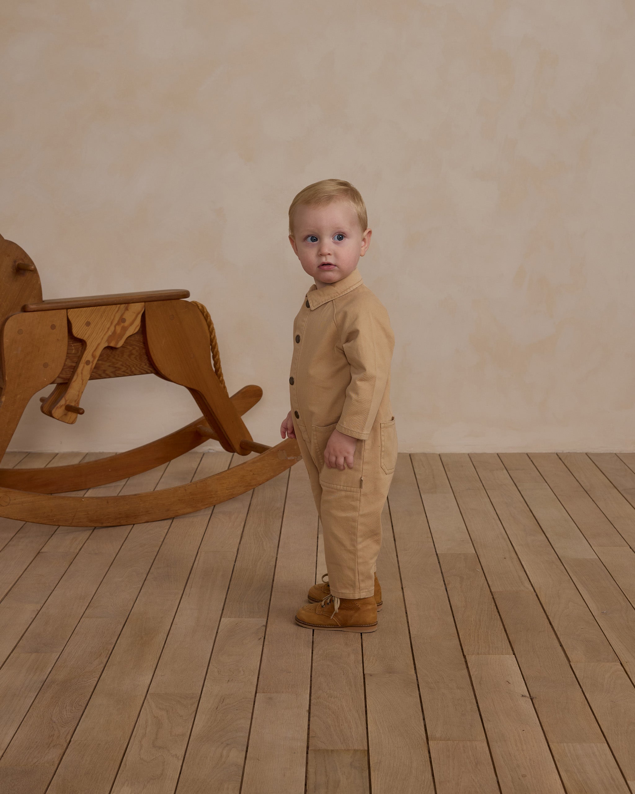 Collared Baby Jumpsuit || Gold