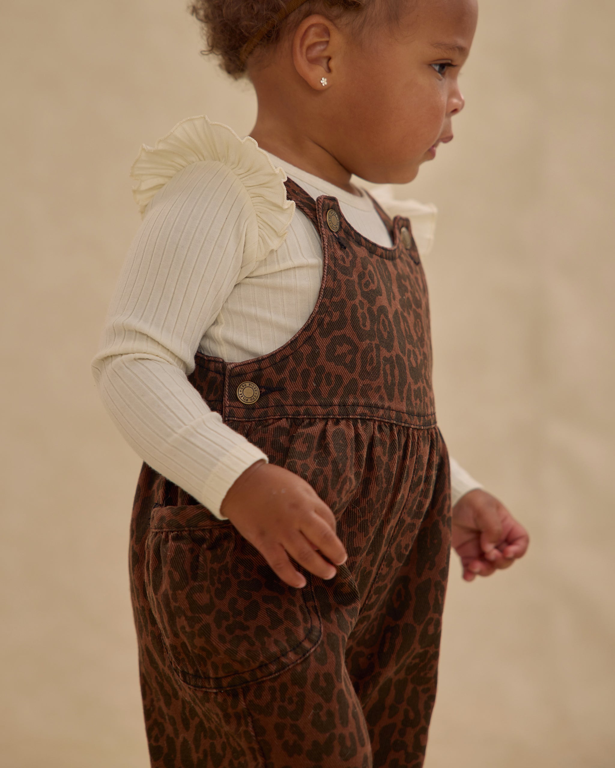 Wide Leg Overall || Leopard - Rylee + Cru | Kids Clothes | Trendy Baby Clothes | Modern Infant Outfits |