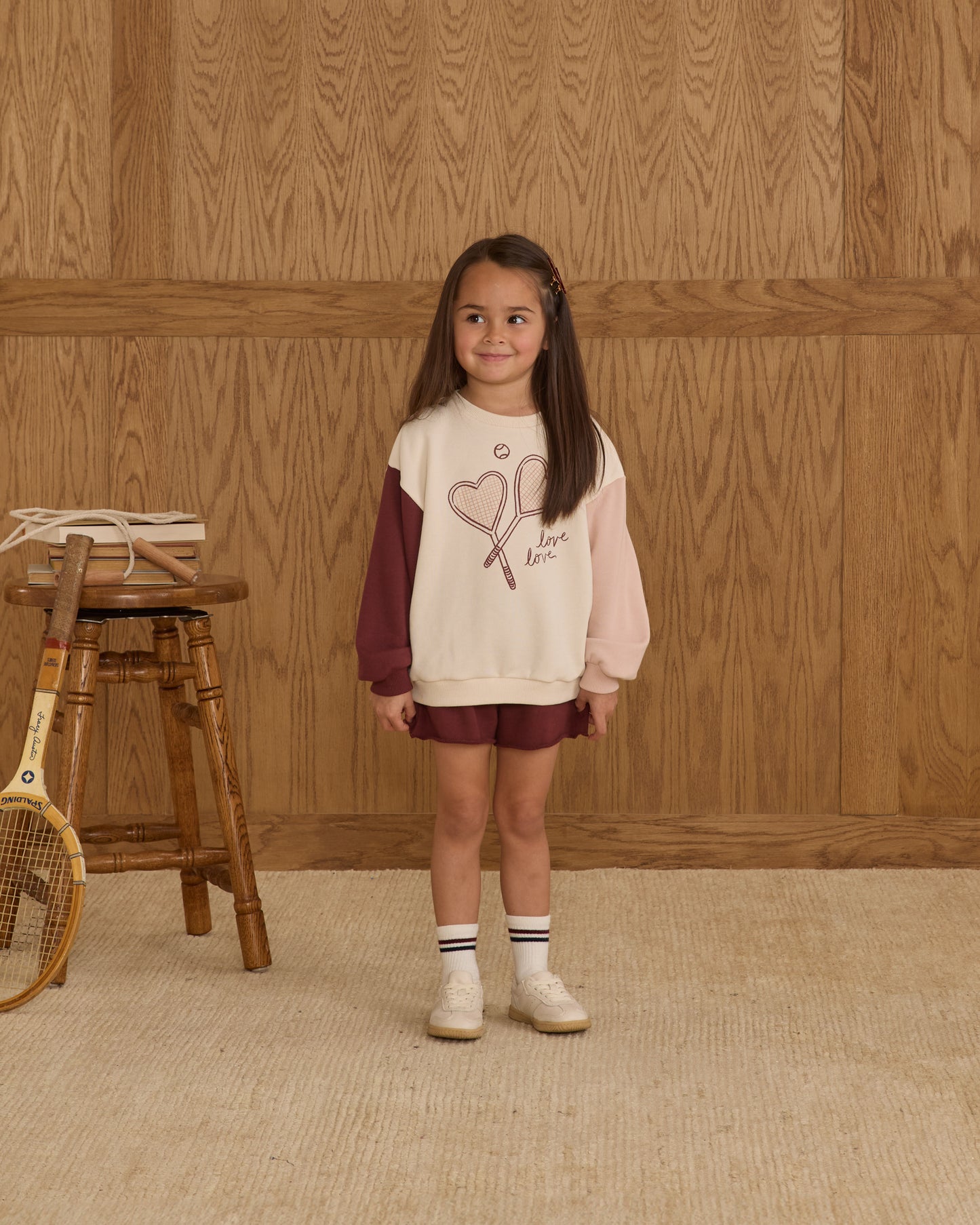 Sweat Short || Burgundy - Rylee + Cru | Kids Clothes | Trendy Baby Clothes | Modern Infant Outfits |