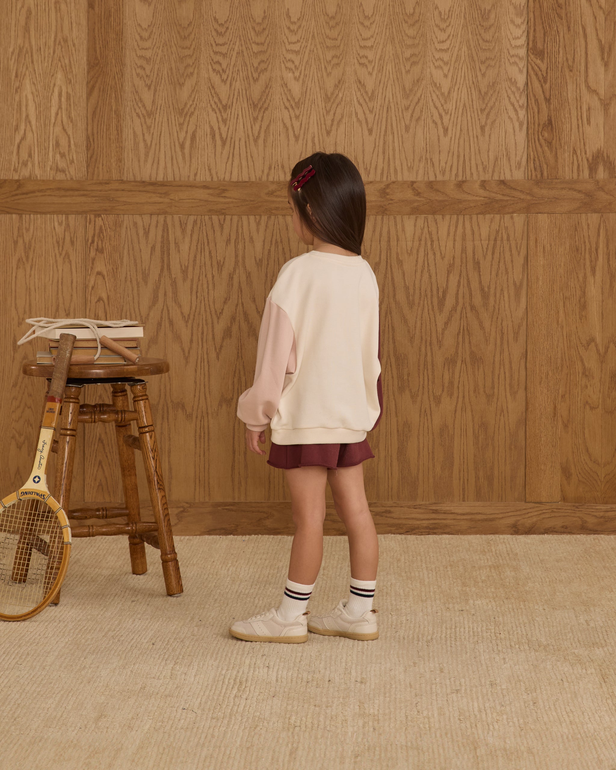 Sweat Short || Burgundy - Rylee + Cru | Kids Clothes | Trendy Baby Clothes | Modern Infant Outfits |