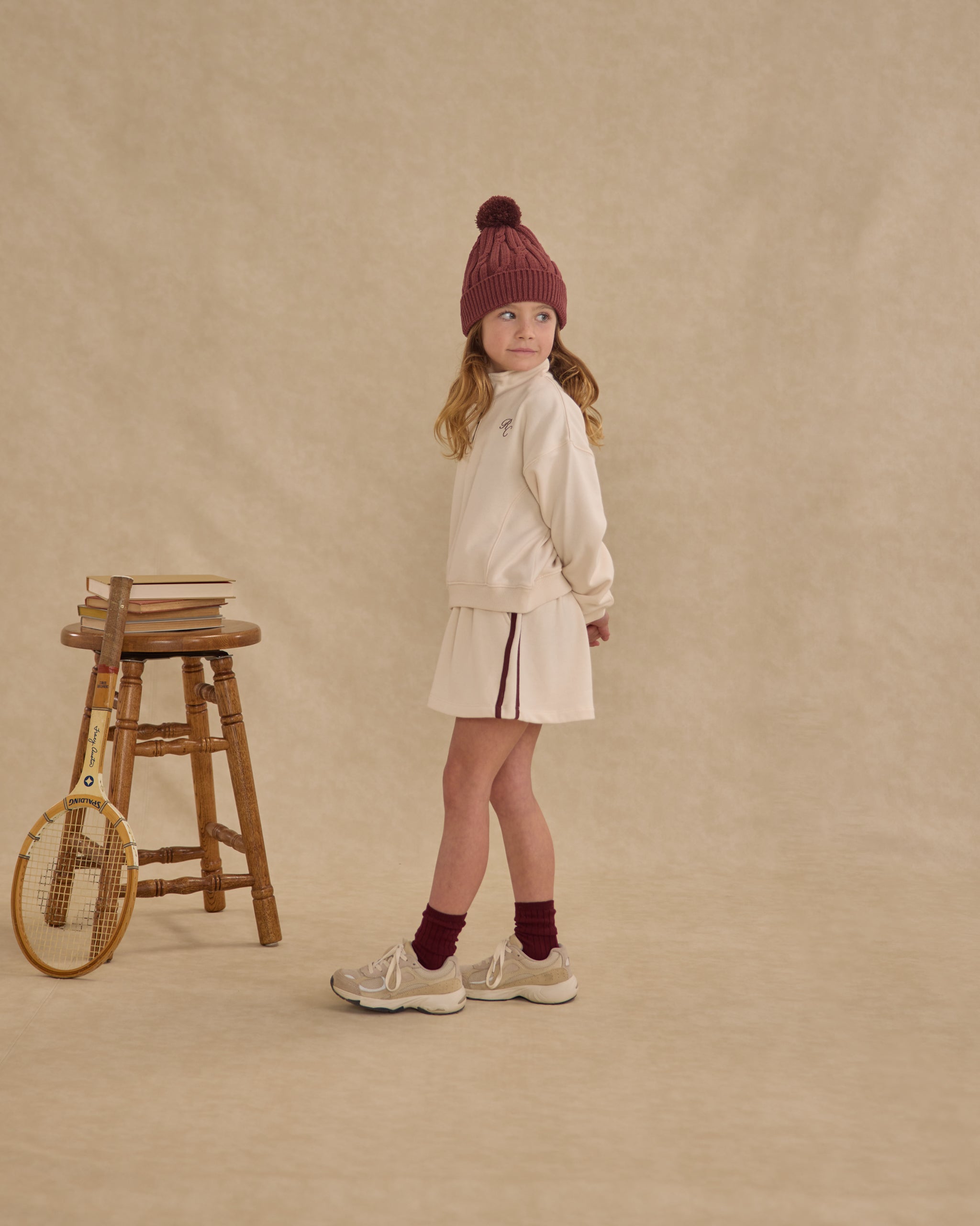 Half Zip Sweatshirt || Natural - Rylee + Cru | Kids Clothes | Trendy Baby Clothes | Modern Infant Outfits |