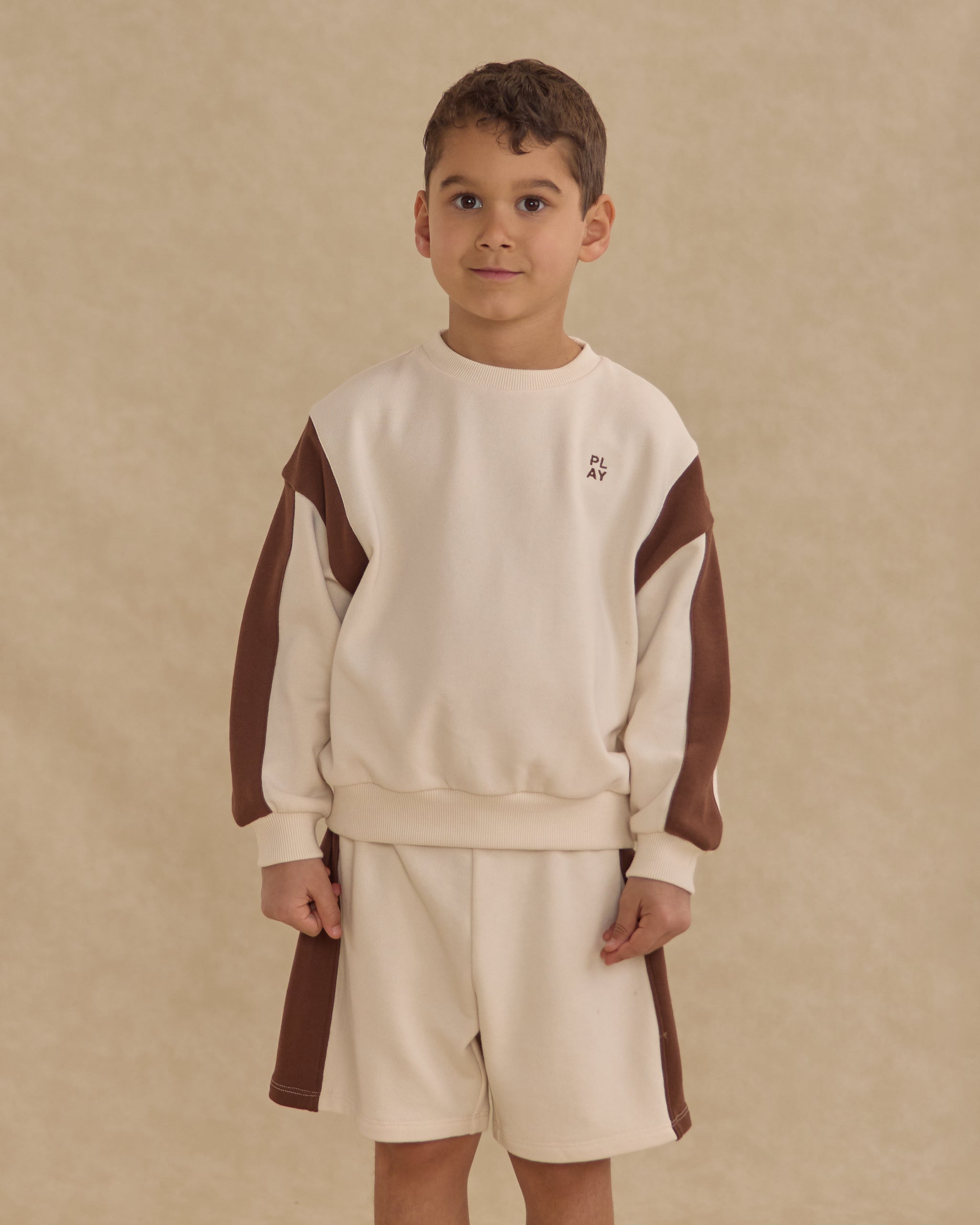 Relaxed Sweatshirt || Natural - Rylee + Cru | Kids Clothes | Trendy Baby Clothes | Modern Infant Outfits |