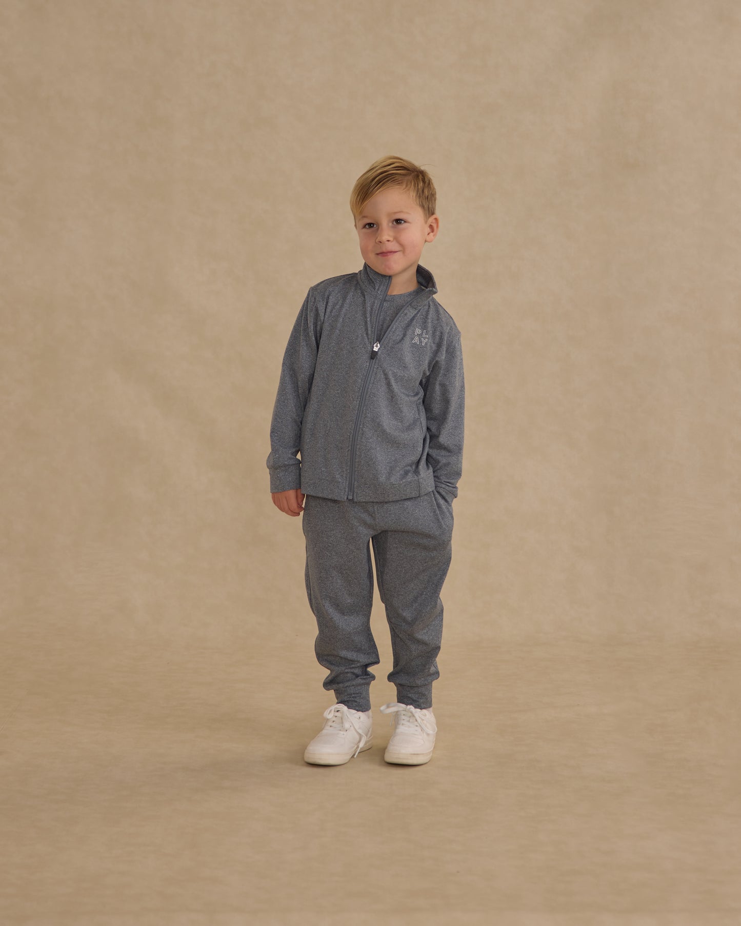 Technical Jacket || Heathered Navy - Rylee + Cru | Kids Clothes | Trendy Baby Clothes | Modern Infant Outfits |