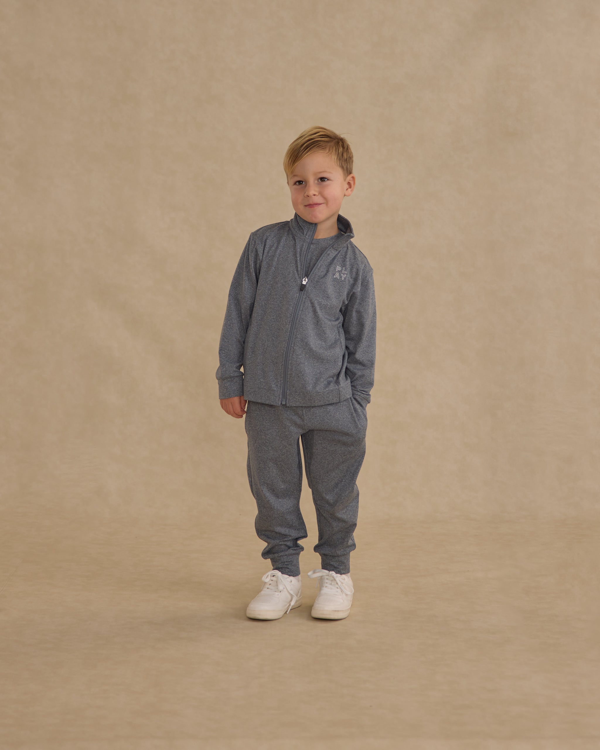 Technical Jacket || Heathered Navy - Rylee + Cru | Kids Clothes | Trendy Baby Clothes | Modern Infant Outfits |