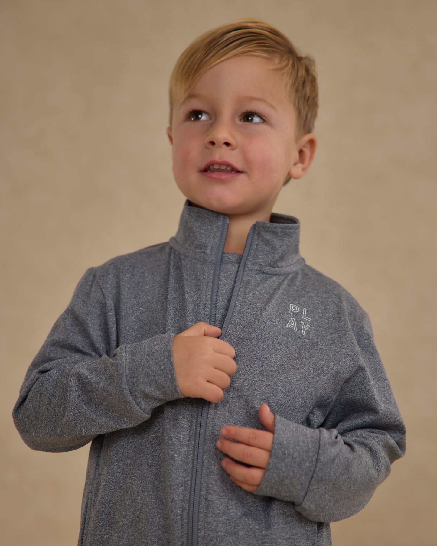 Technical Jacket || Heathered Navy - Rylee + Cru | Kids Clothes | Trendy Baby Clothes | Modern Infant Outfits |