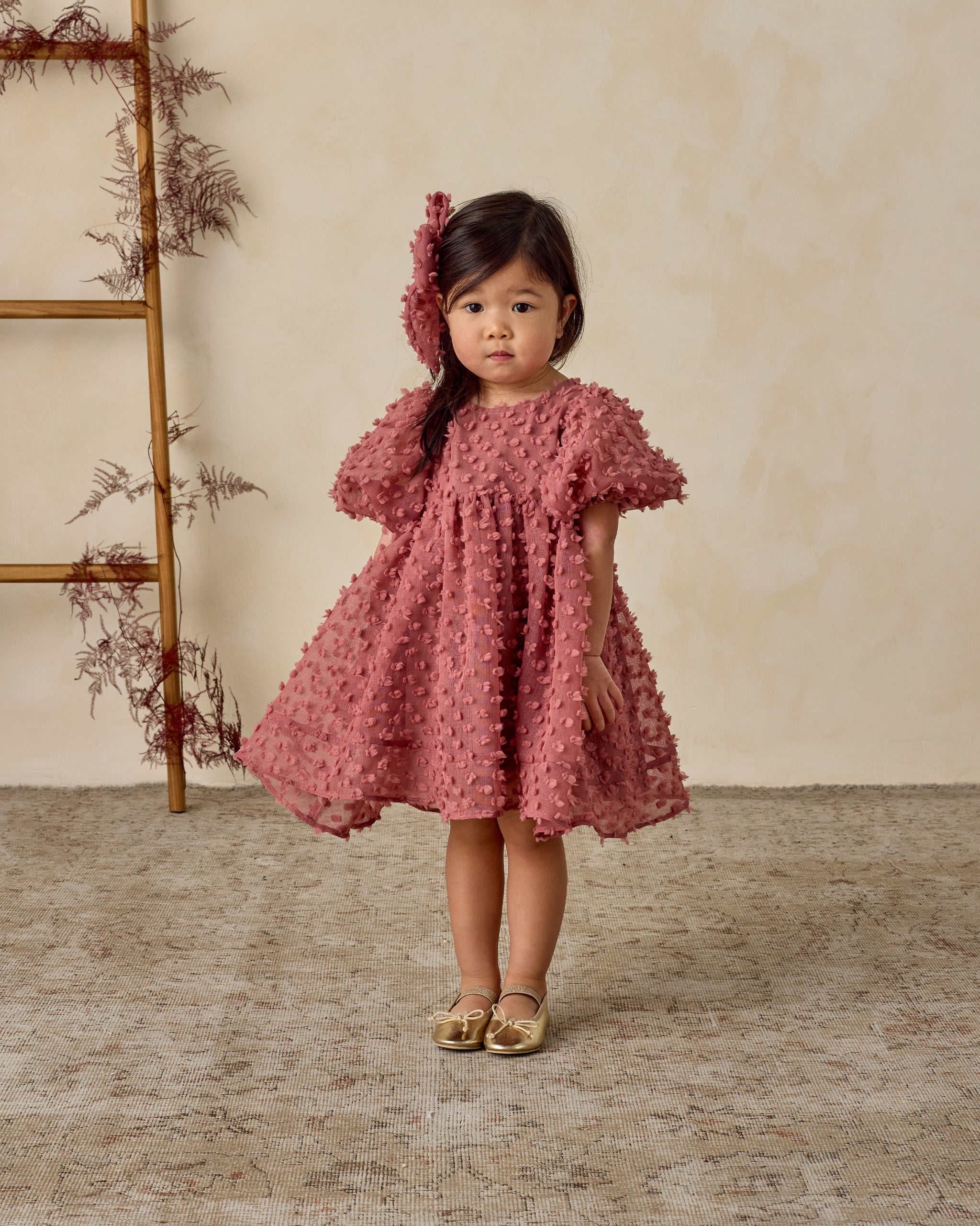Luna Dress | Raspberry - Rylee + Cru | Kids Clothes | Trendy Baby Clothes | Modern Infant Outfits |