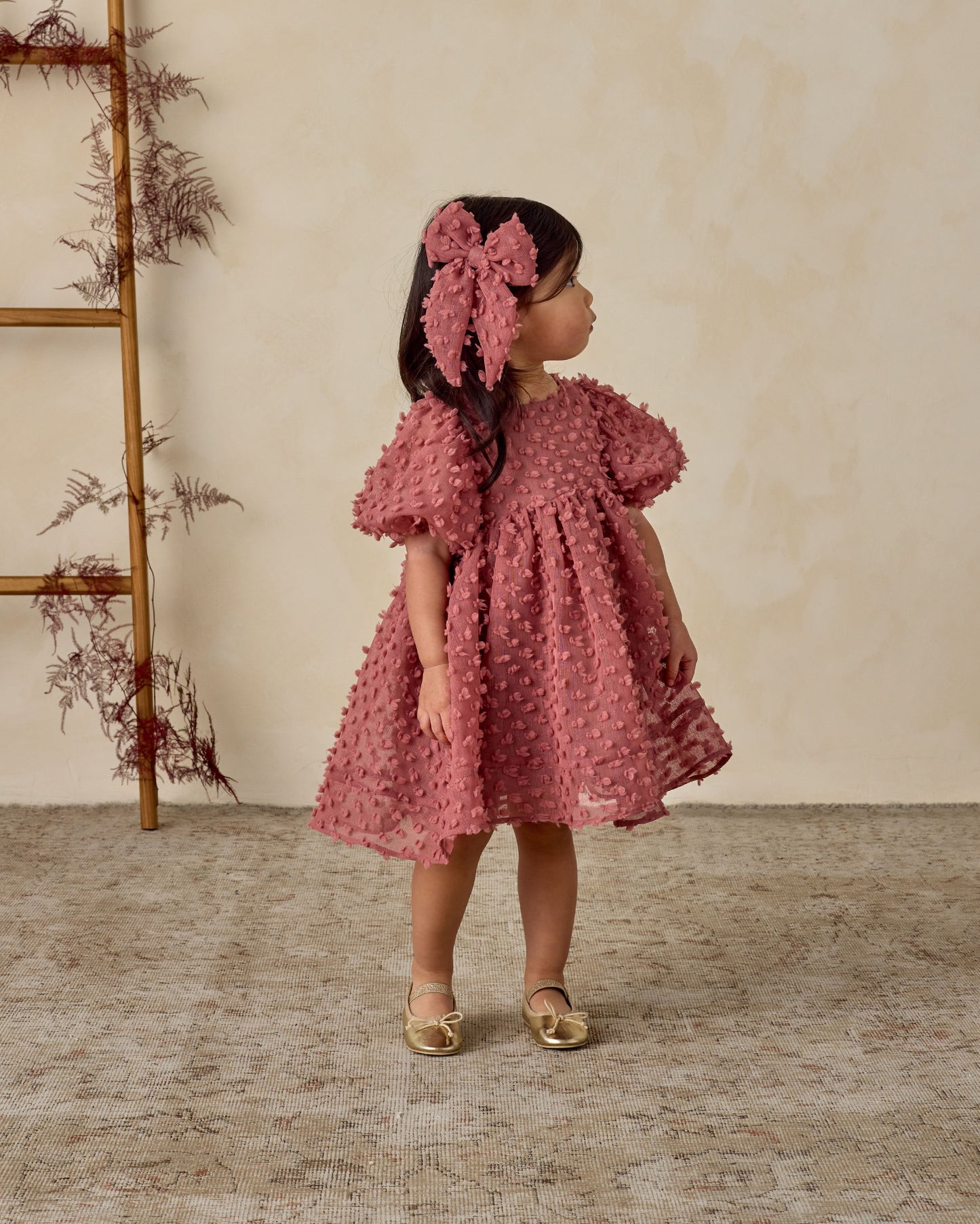 Everly Bow | Raspberry - Rylee + Cru | Kids Clothes | Trendy Baby Clothes | Modern Infant Outfits |